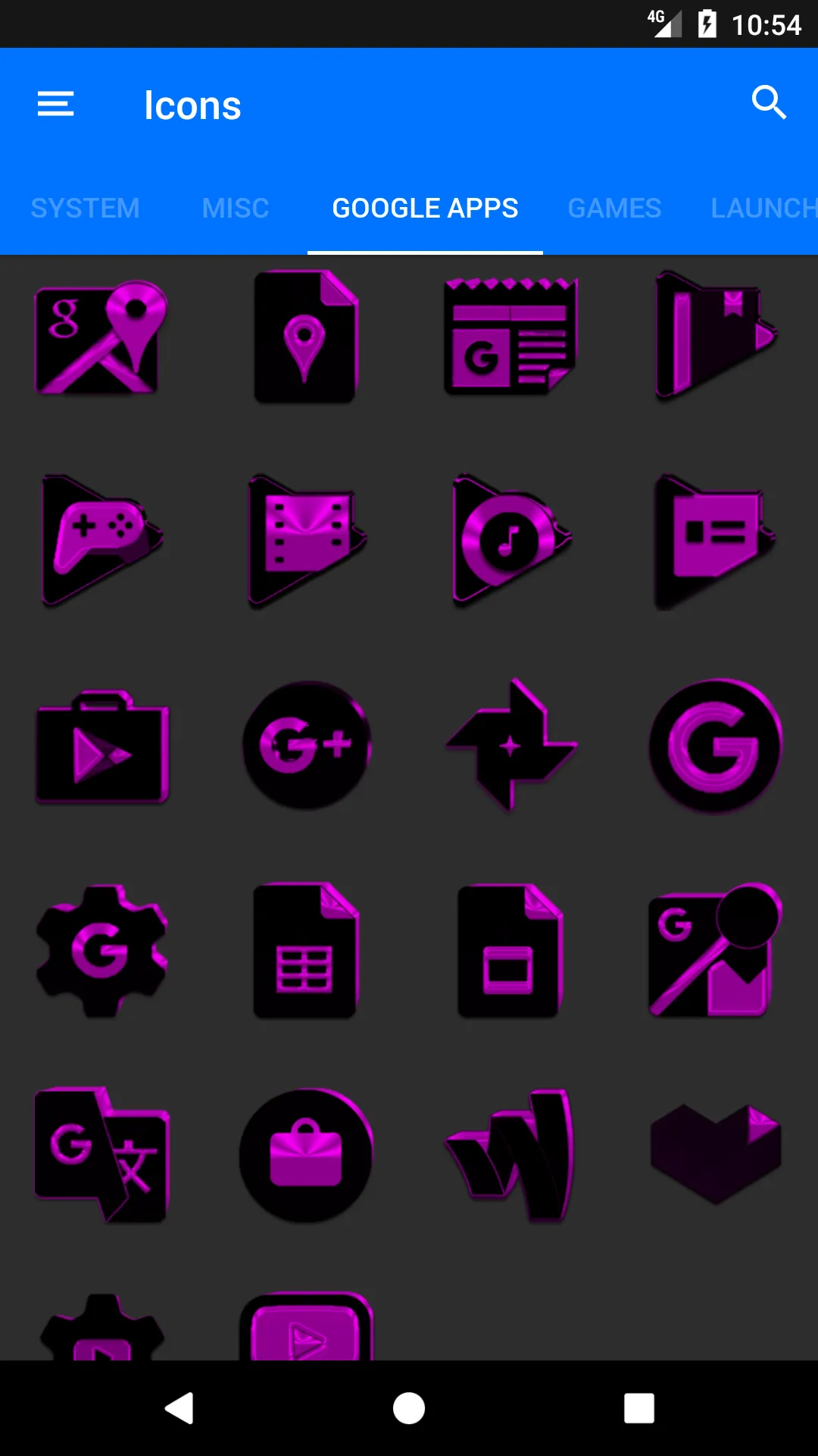 Black and Purple Icon Pack | Indus Appstore | Screenshot