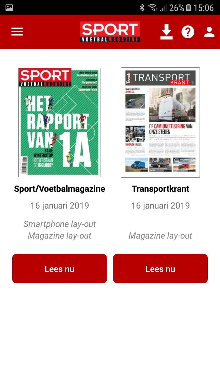 Sport/Voetbalmagazine | Indus Appstore | Screenshot