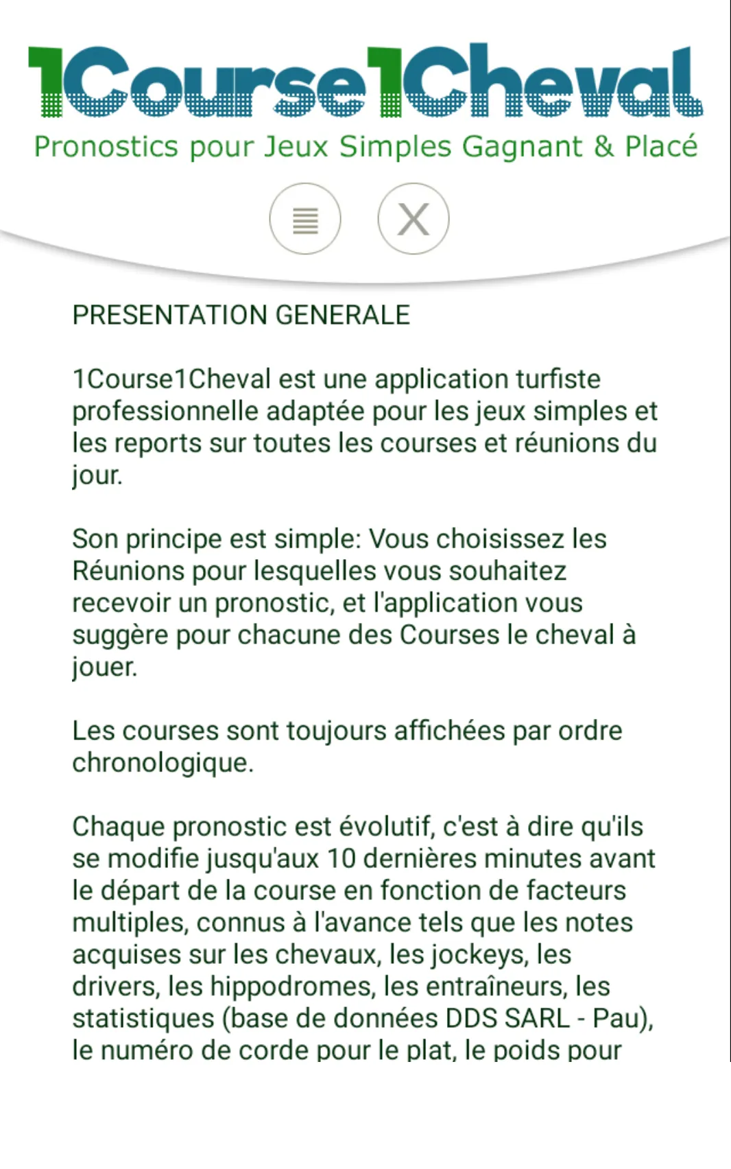 1Course 1Cheval - Pronostic | Indus Appstore | Screenshot