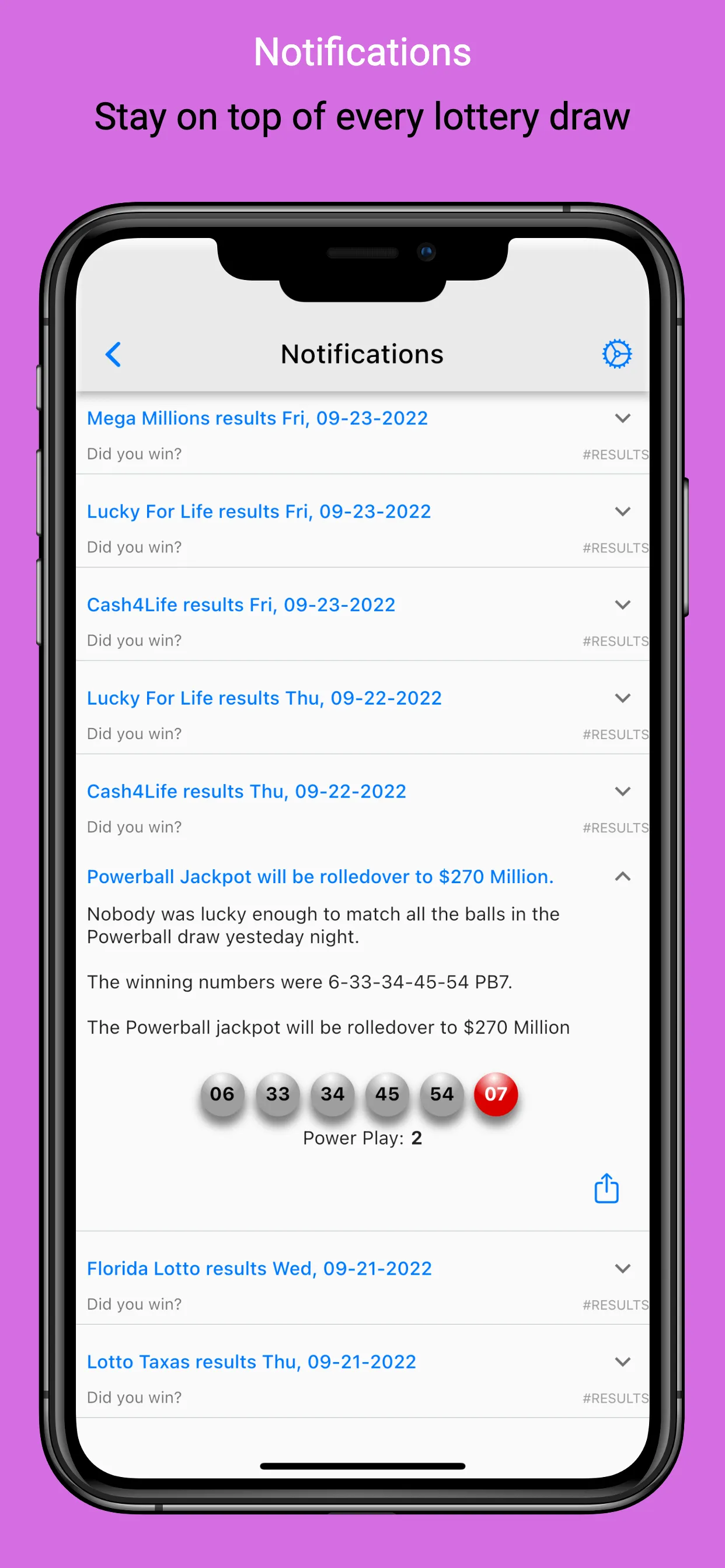 USA Lottery Journal & Results | Indus Appstore | Screenshot