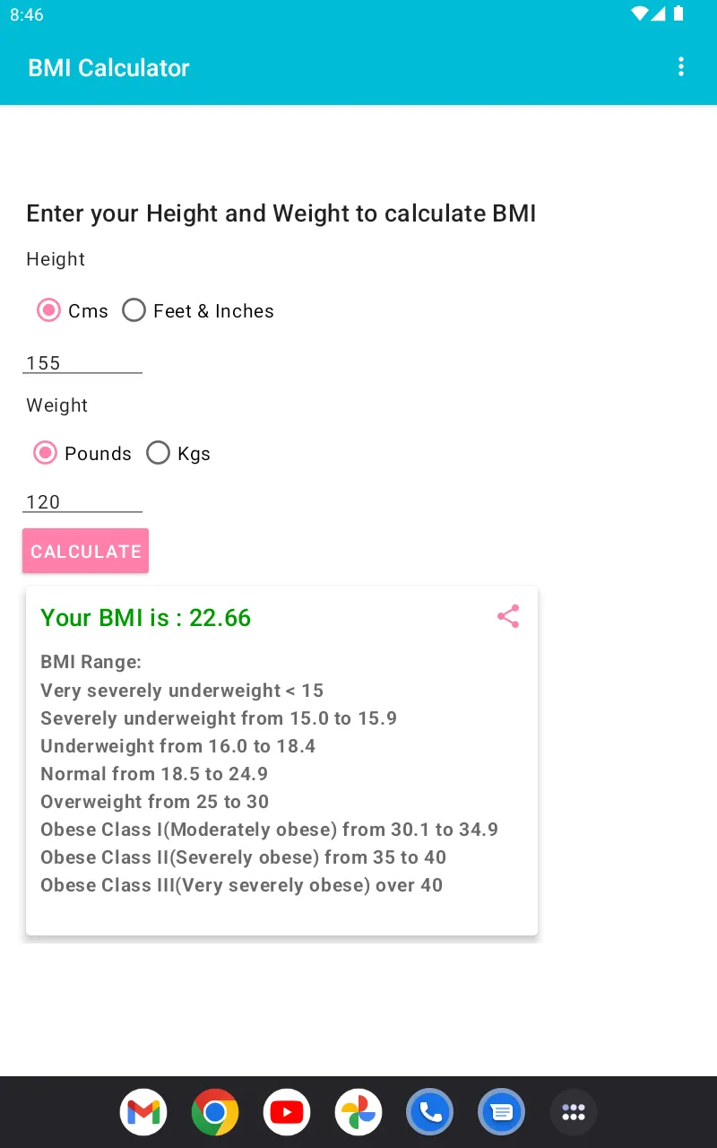 BMI Calculator | Indus Appstore | Screenshot