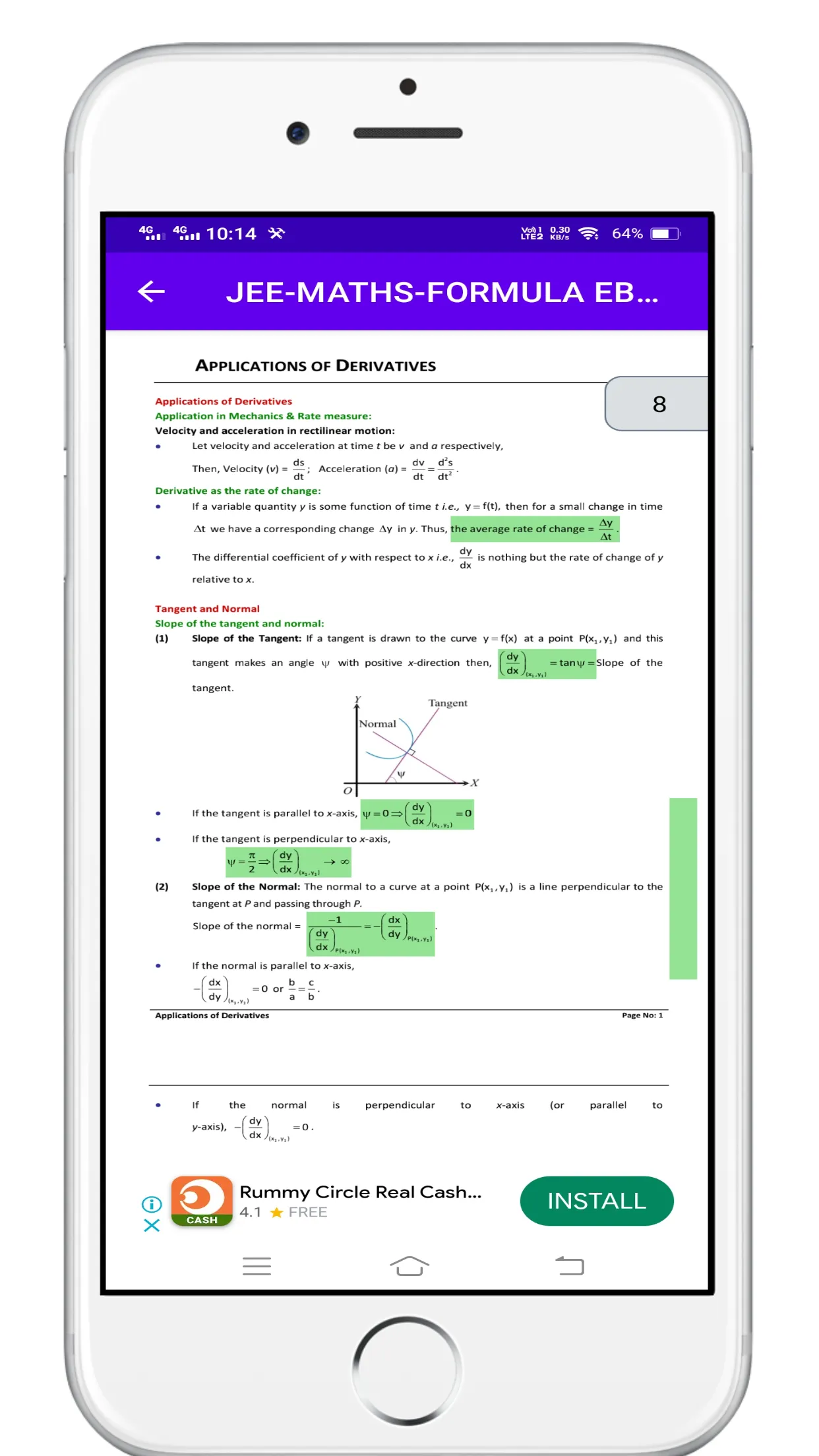 Maths Formula Ebook Vol-2 | Indus Appstore | Screenshot