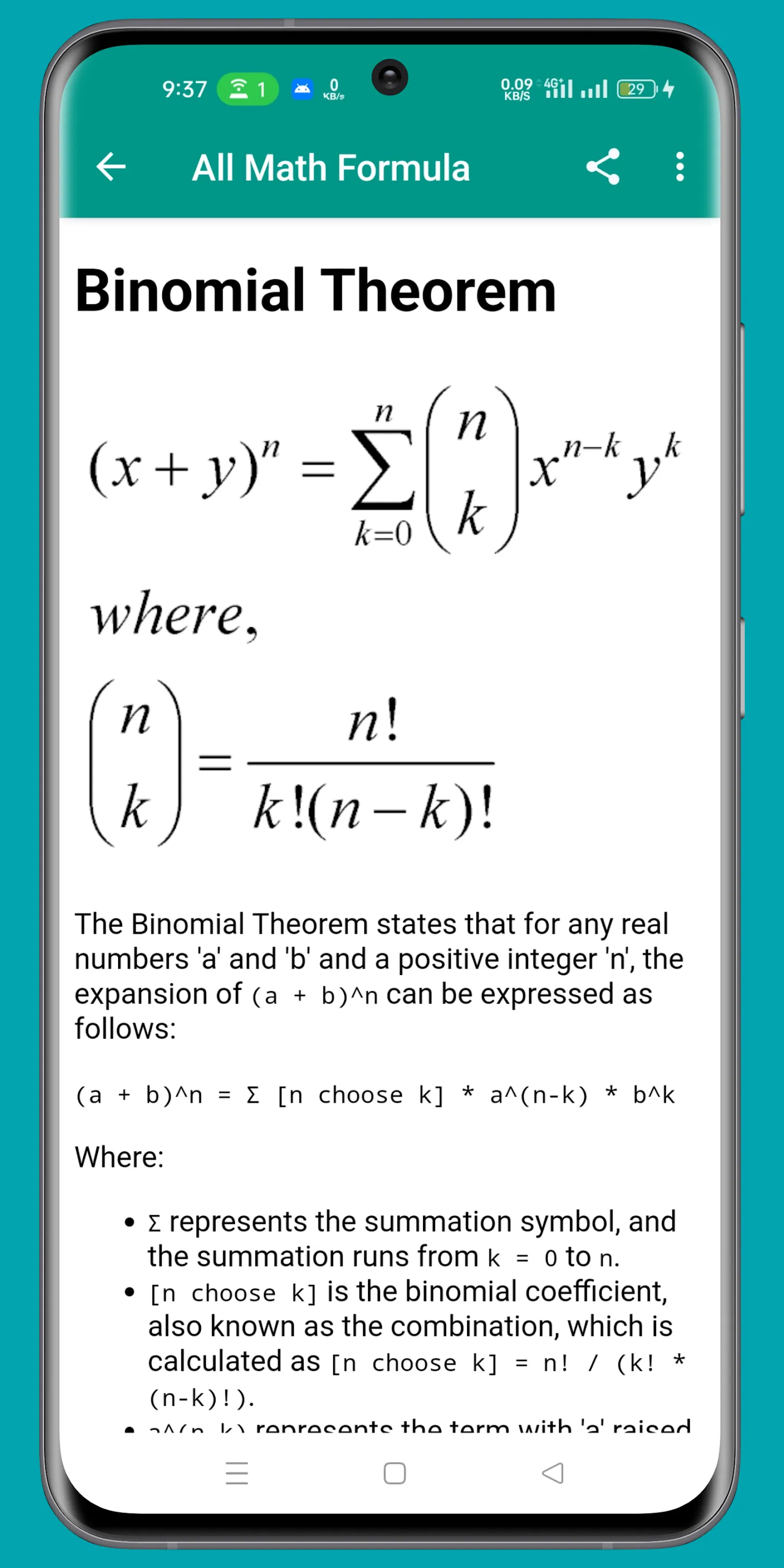 Math Formula Offline | Indus Appstore | Screenshot