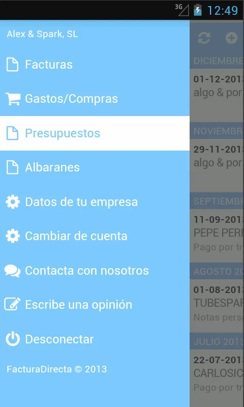 FacturaDirecta Clásico | Indus Appstore | Screenshot