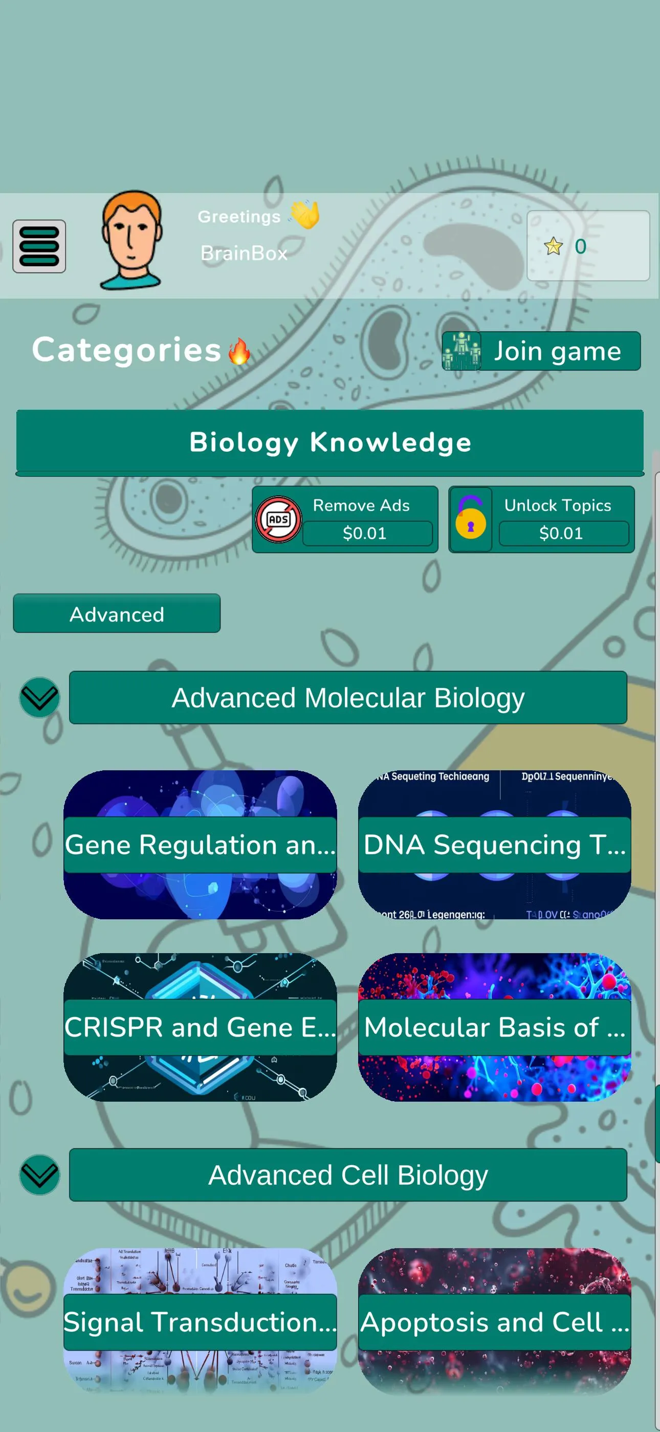 Biology Knowledge Quiz | Indus Appstore | Screenshot
