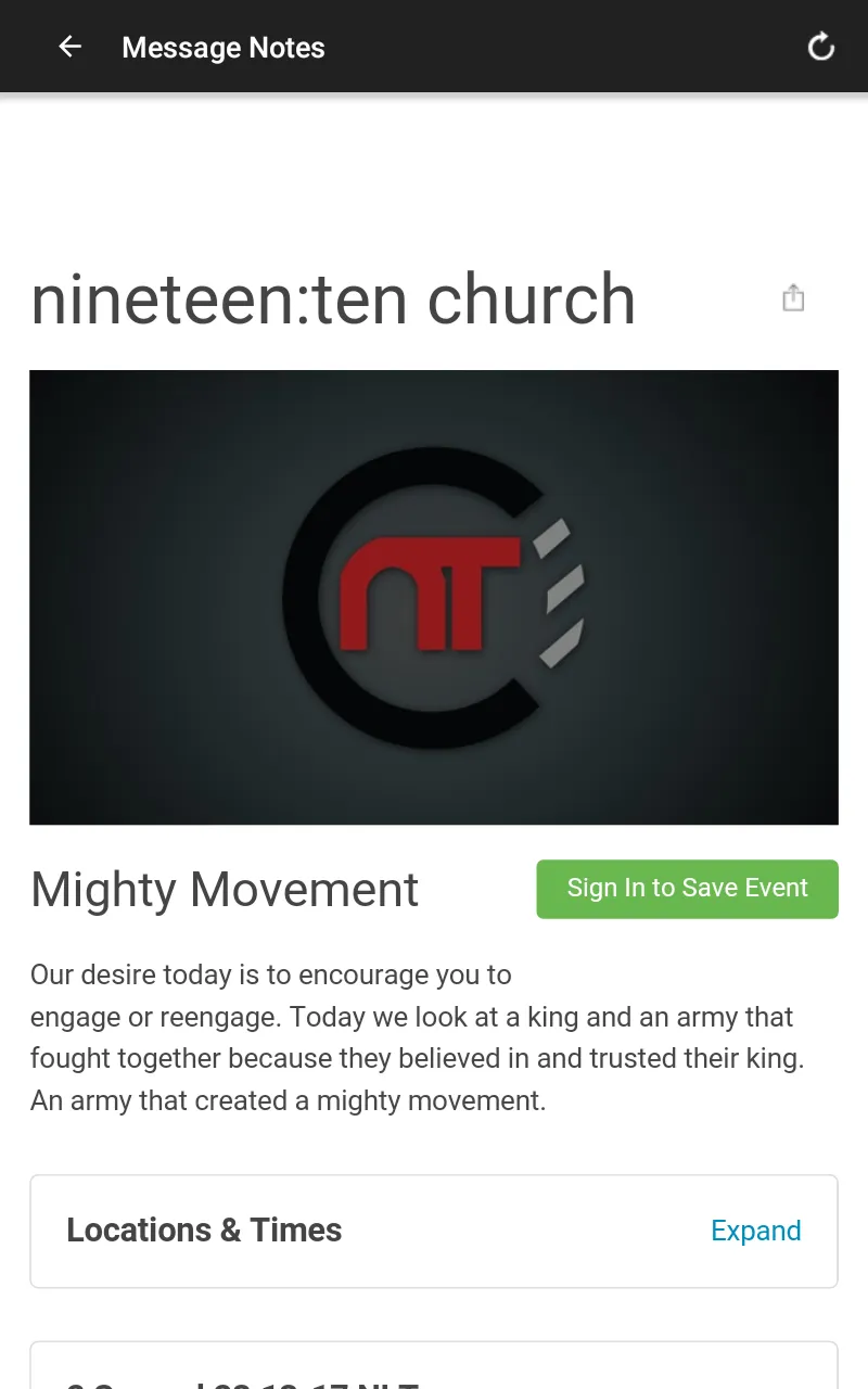 nineteen:ten church | Indus Appstore | Screenshot