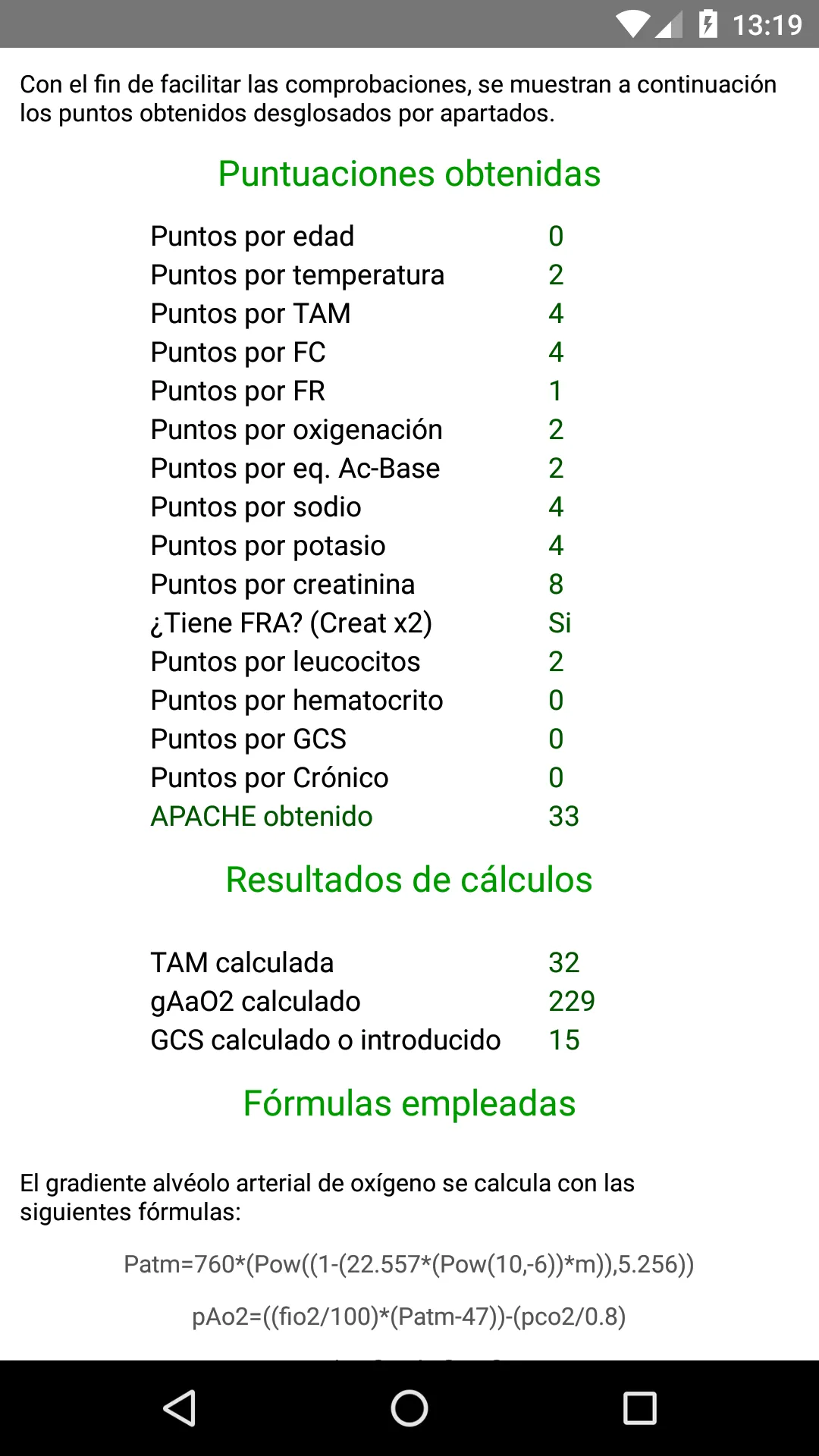 APACHE II Calc | Indus Appstore | Screenshot