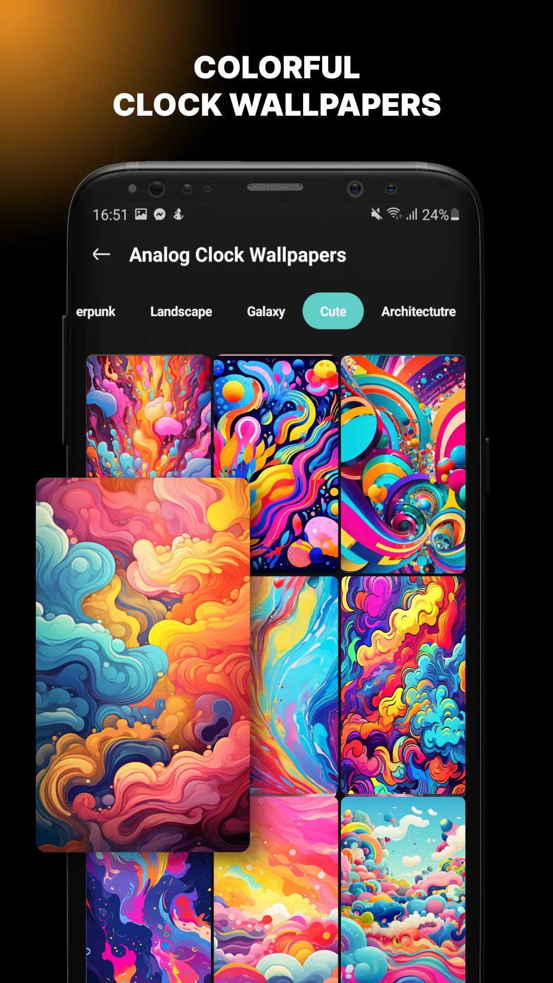 Live Analog Clock Wallpaper | Indus Appstore | Screenshot