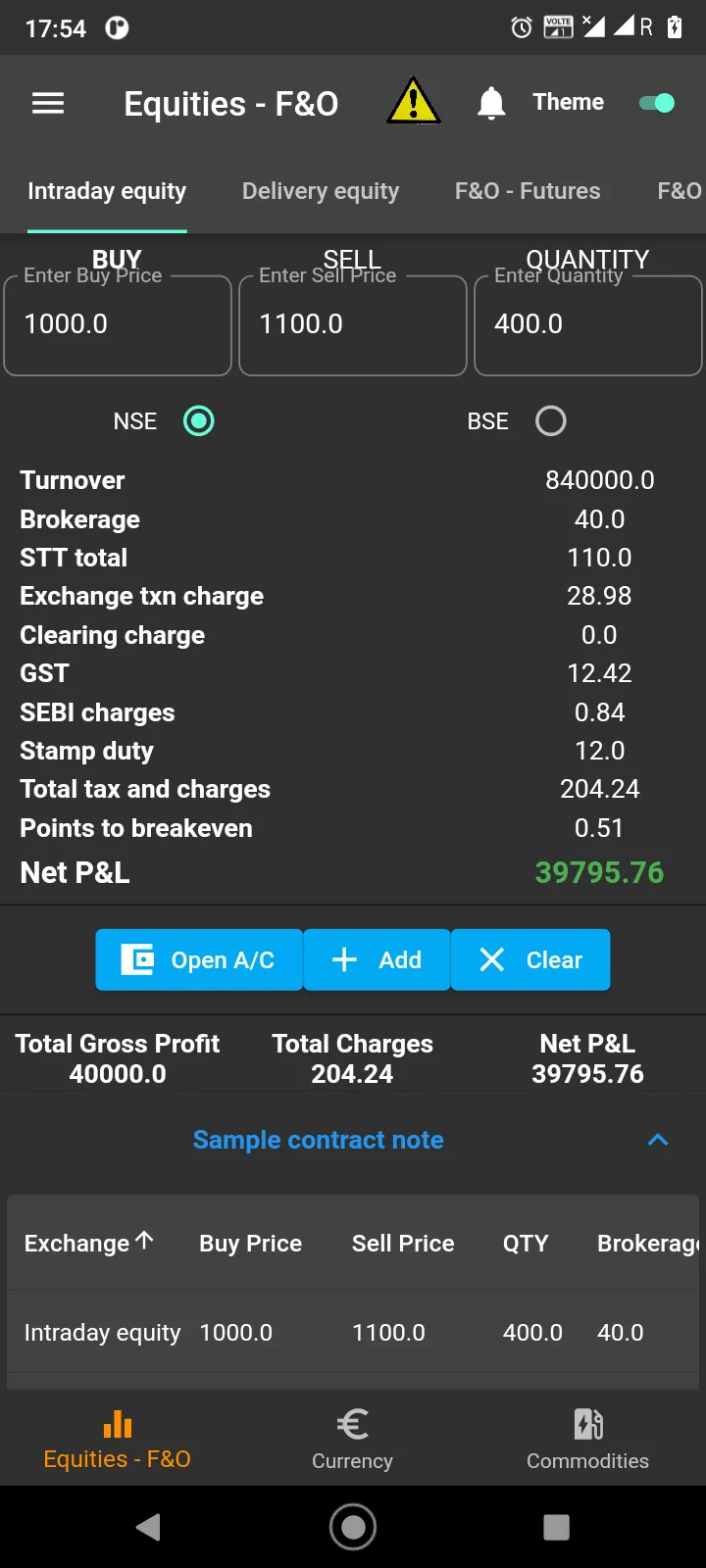 Brokerage Calculator | Indus Appstore | Screenshot