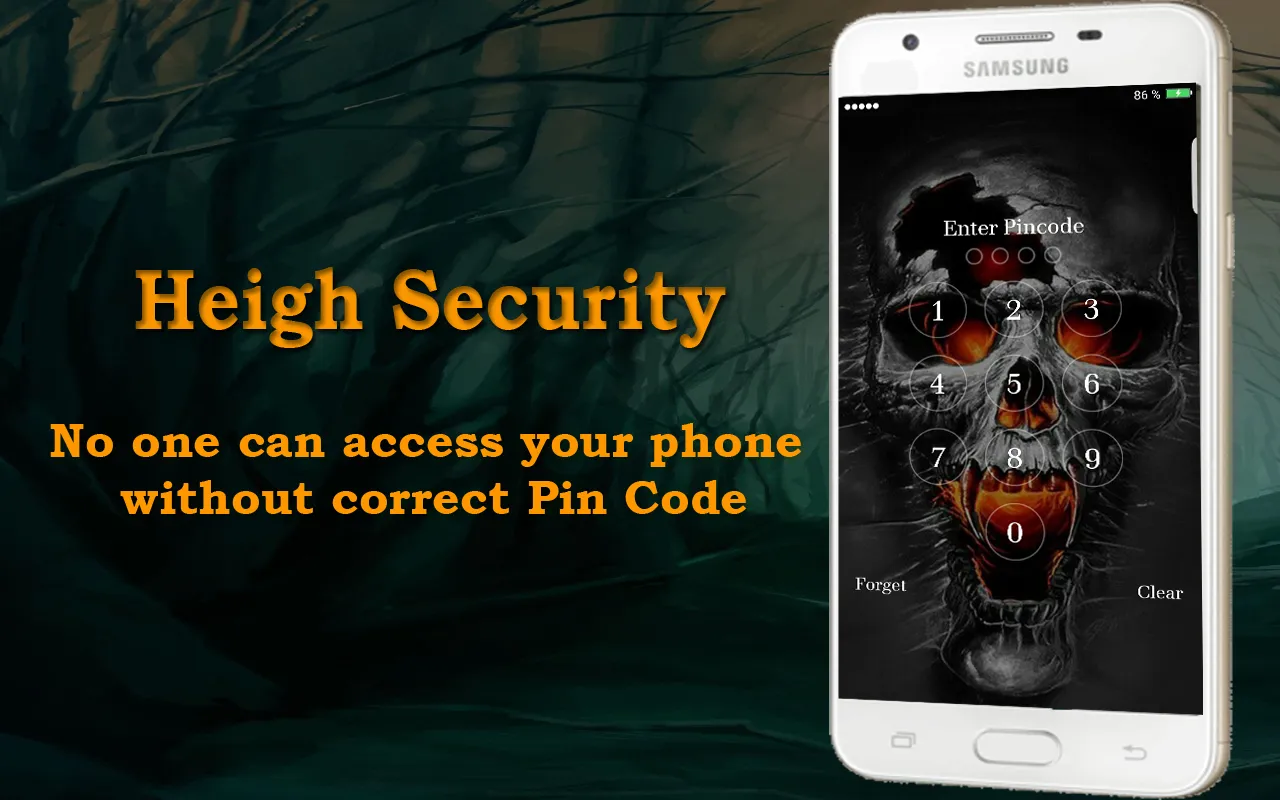 Lock Screen - Skull Pin Lock S | Indus Appstore | Screenshot