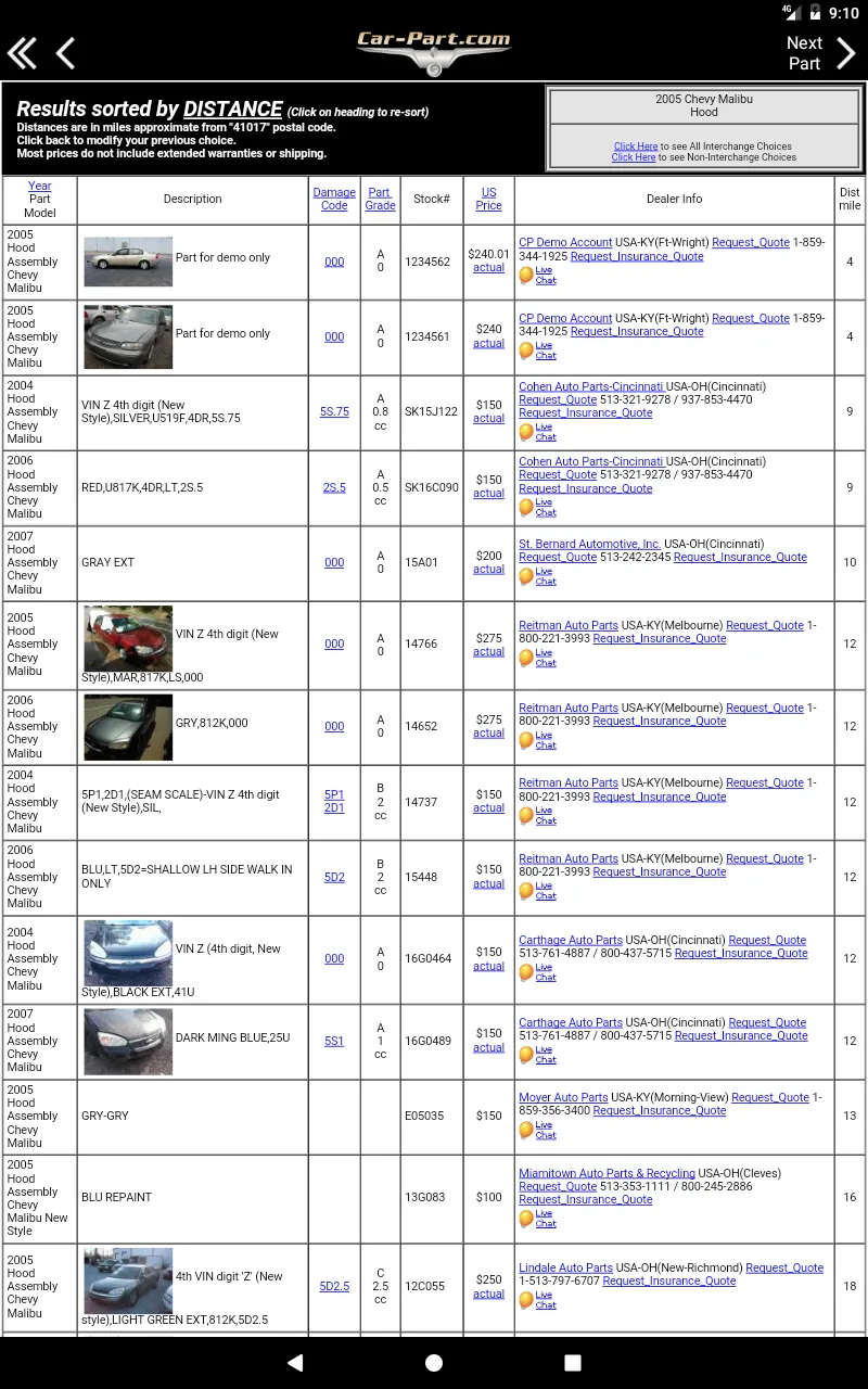 Car-Part.com Used Auto Parts | Indus Appstore | Screenshot