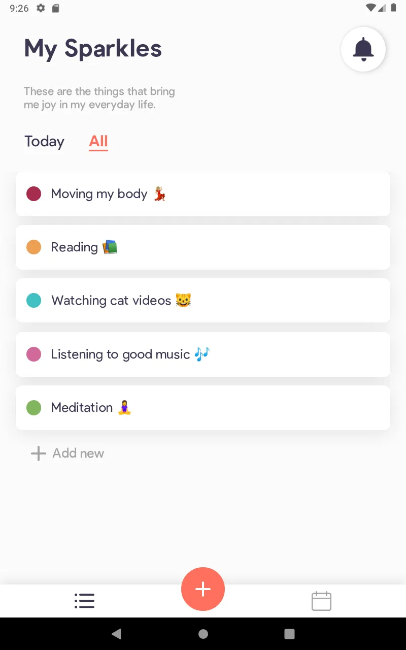 Sparkle: Self-Care Checklist,  | Indus Appstore | Screenshot