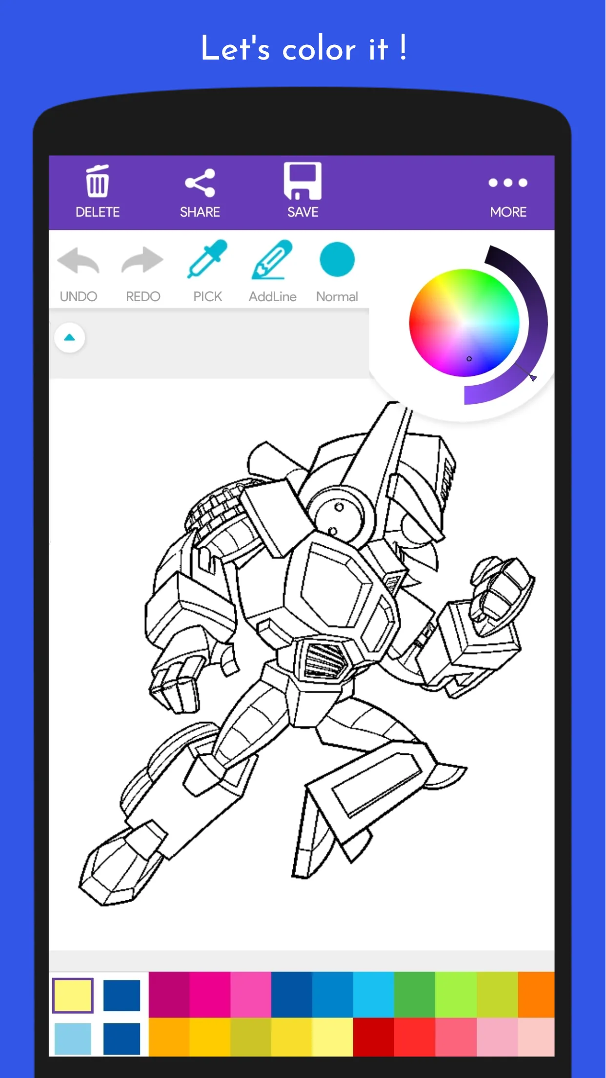 Robot Coloring Book | Indus Appstore | Screenshot