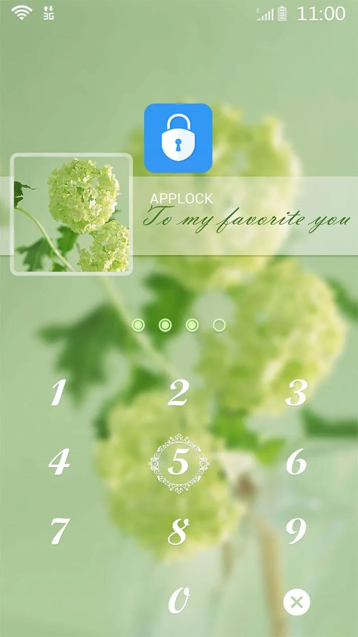 AppLock Theme Green Flowers | Indus Appstore | Screenshot