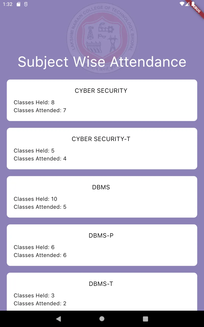 LNCT Attendance | Indus Appstore | Screenshot