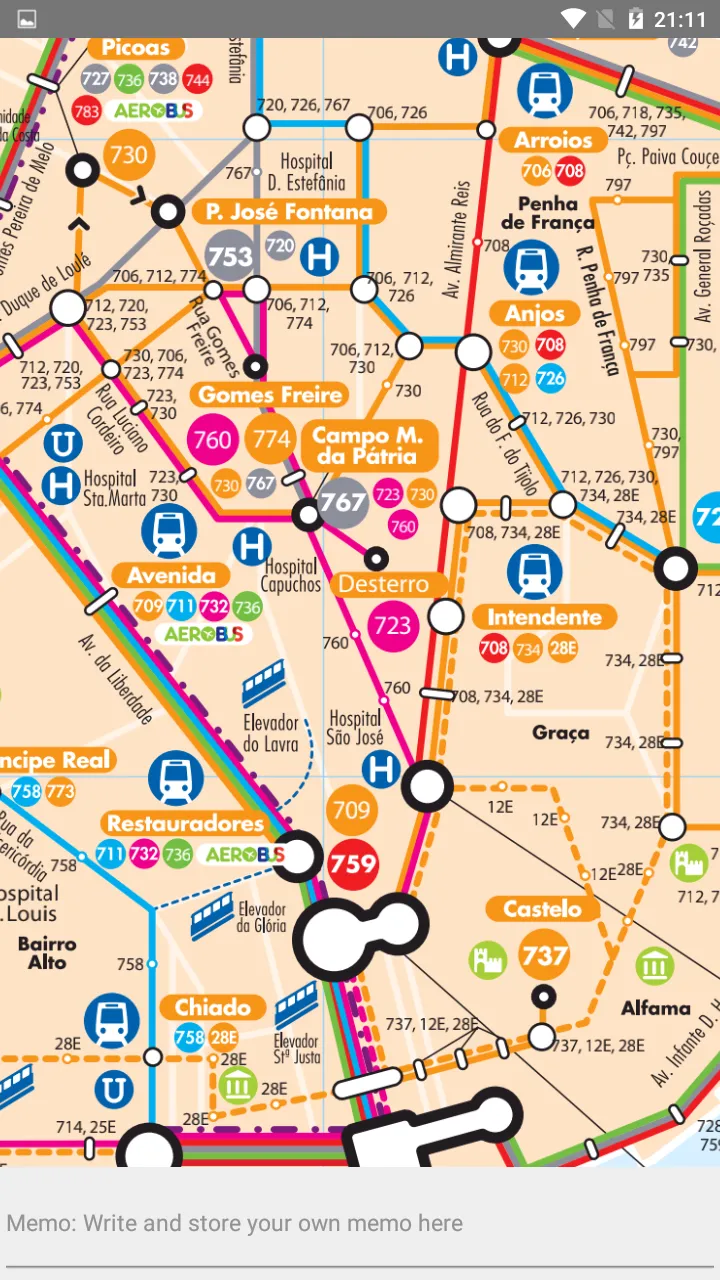 Lisbon Metro Guide and Subway  | Indus Appstore | Screenshot