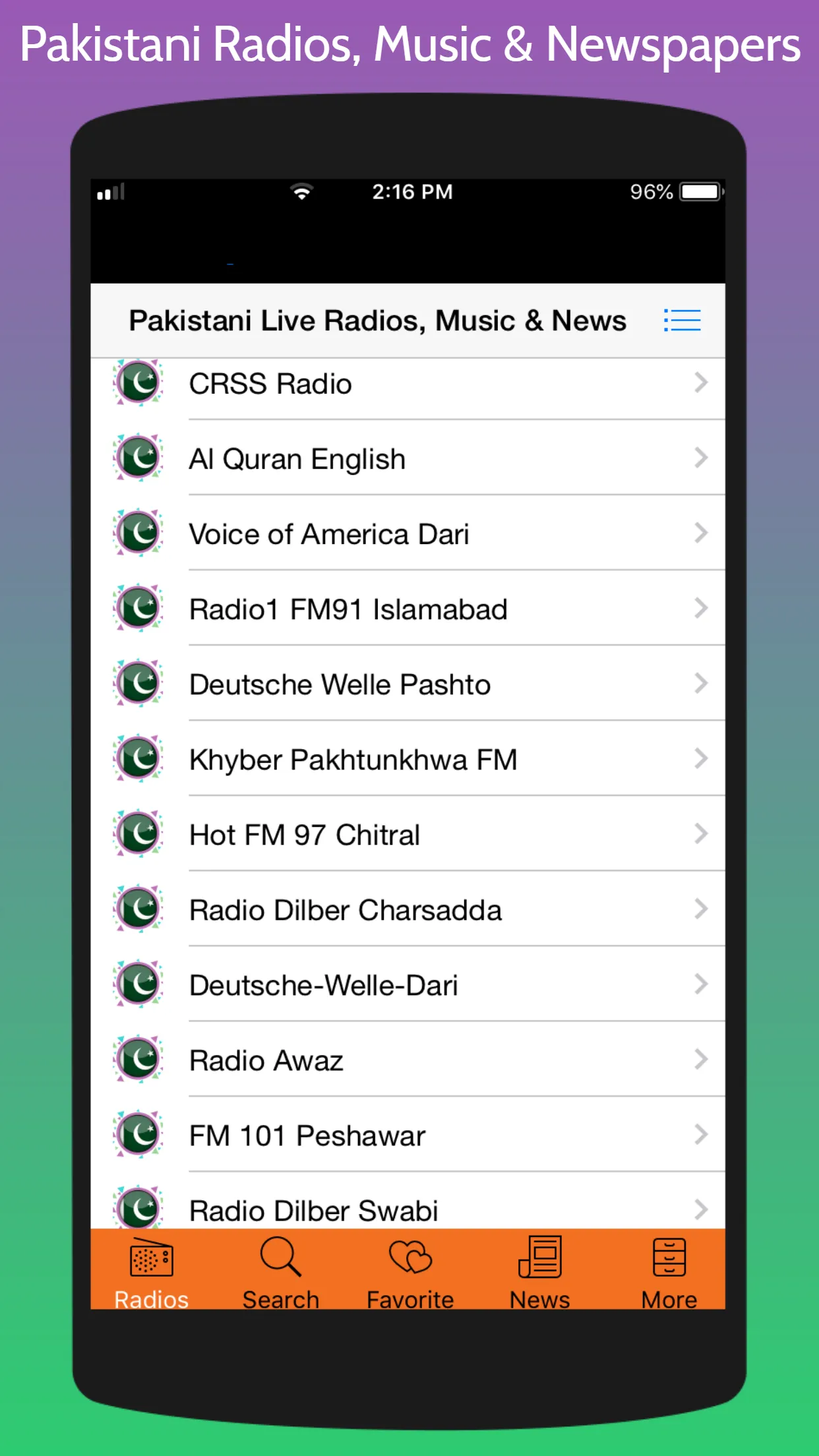 Pakistani Radios News & Music | Indus Appstore | Screenshot