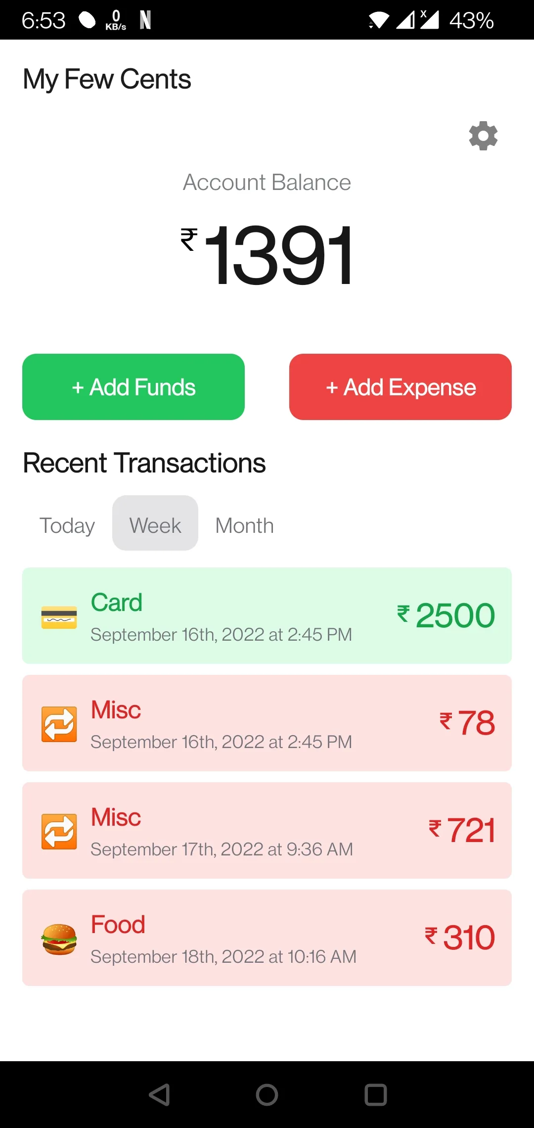 MyFewCents - #1 Budget Tracker | Indus Appstore | Screenshot