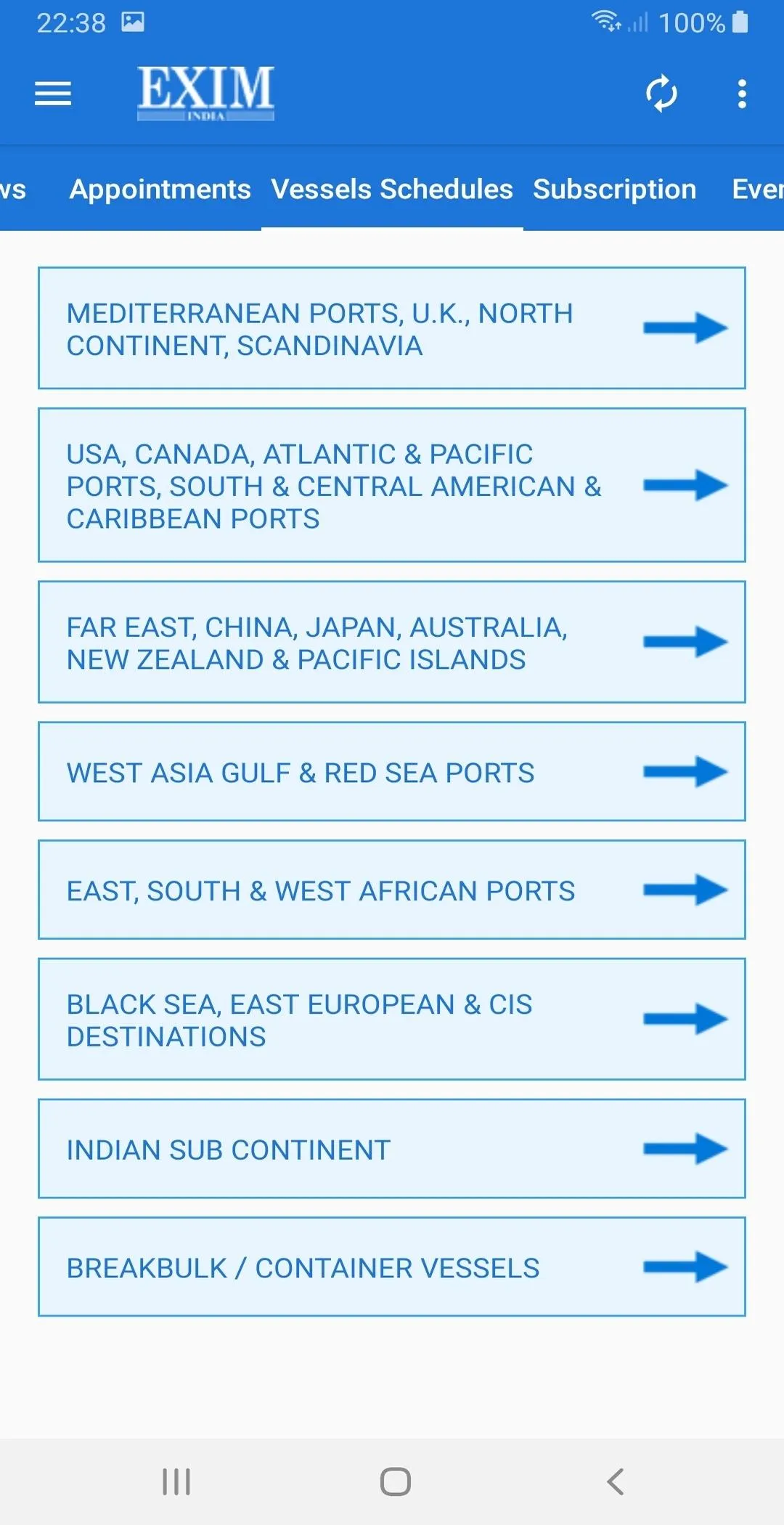 Exim India | Indus Appstore | Screenshot