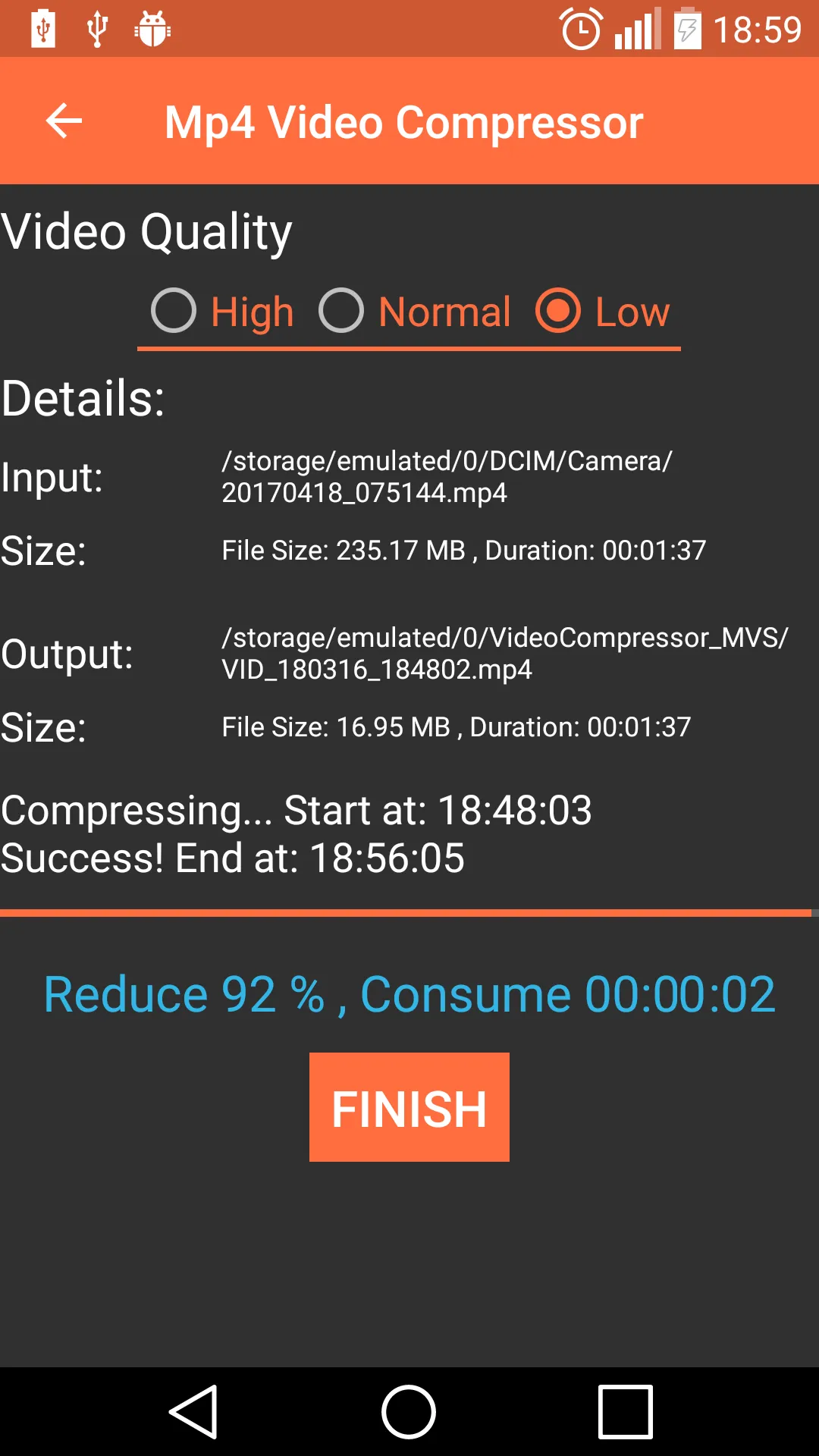 MP4 Video Compressor | Indus Appstore | Screenshot