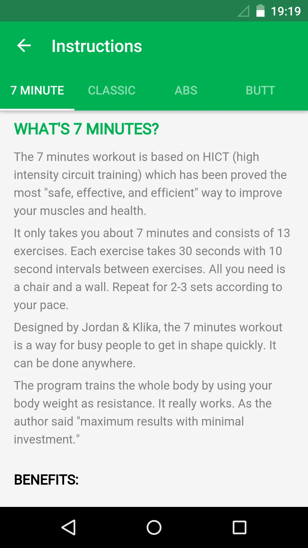 7 Minute Workout | Indus Appstore | Screenshot