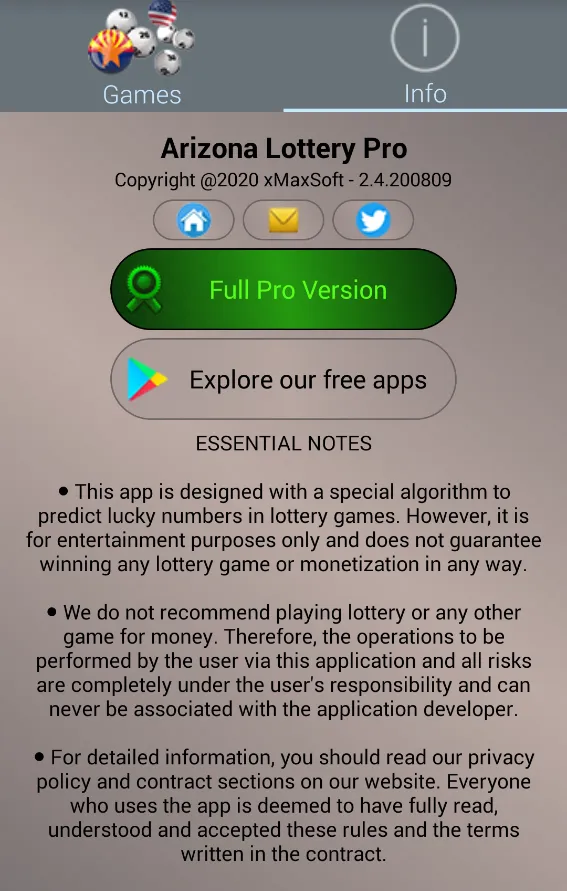 Arizona Lottery: Algorithm | Indus Appstore | Screenshot