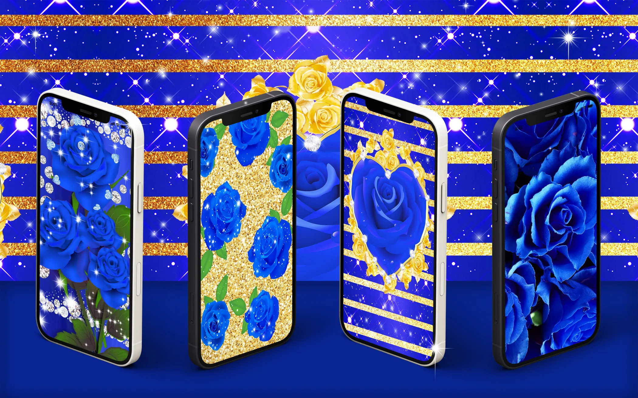 Blue golden rose wallpapers | Indus Appstore | Screenshot