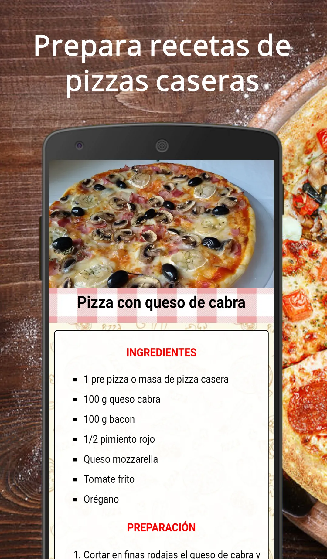 Recetas de pizzas caseras | Indus Appstore | Screenshot