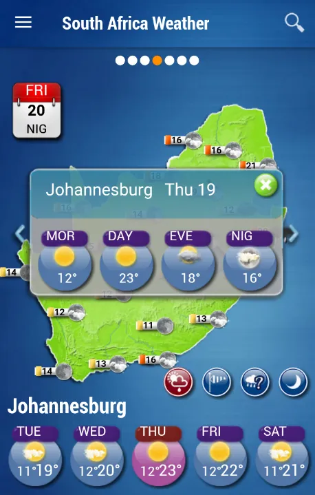 South Africa Weather | Indus Appstore | Screenshot