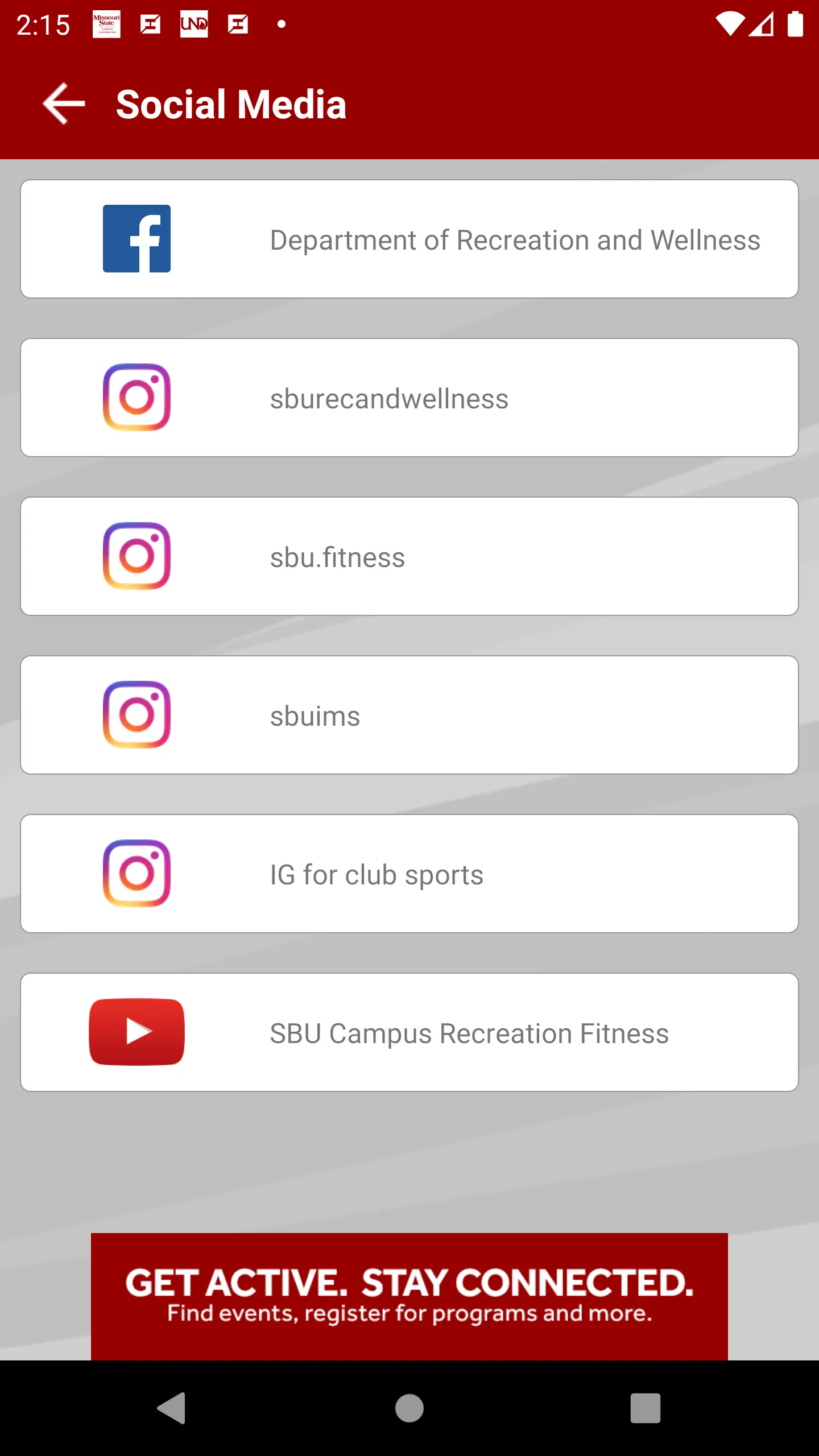 SBU Recreation and Wellness | Indus Appstore | Screenshot