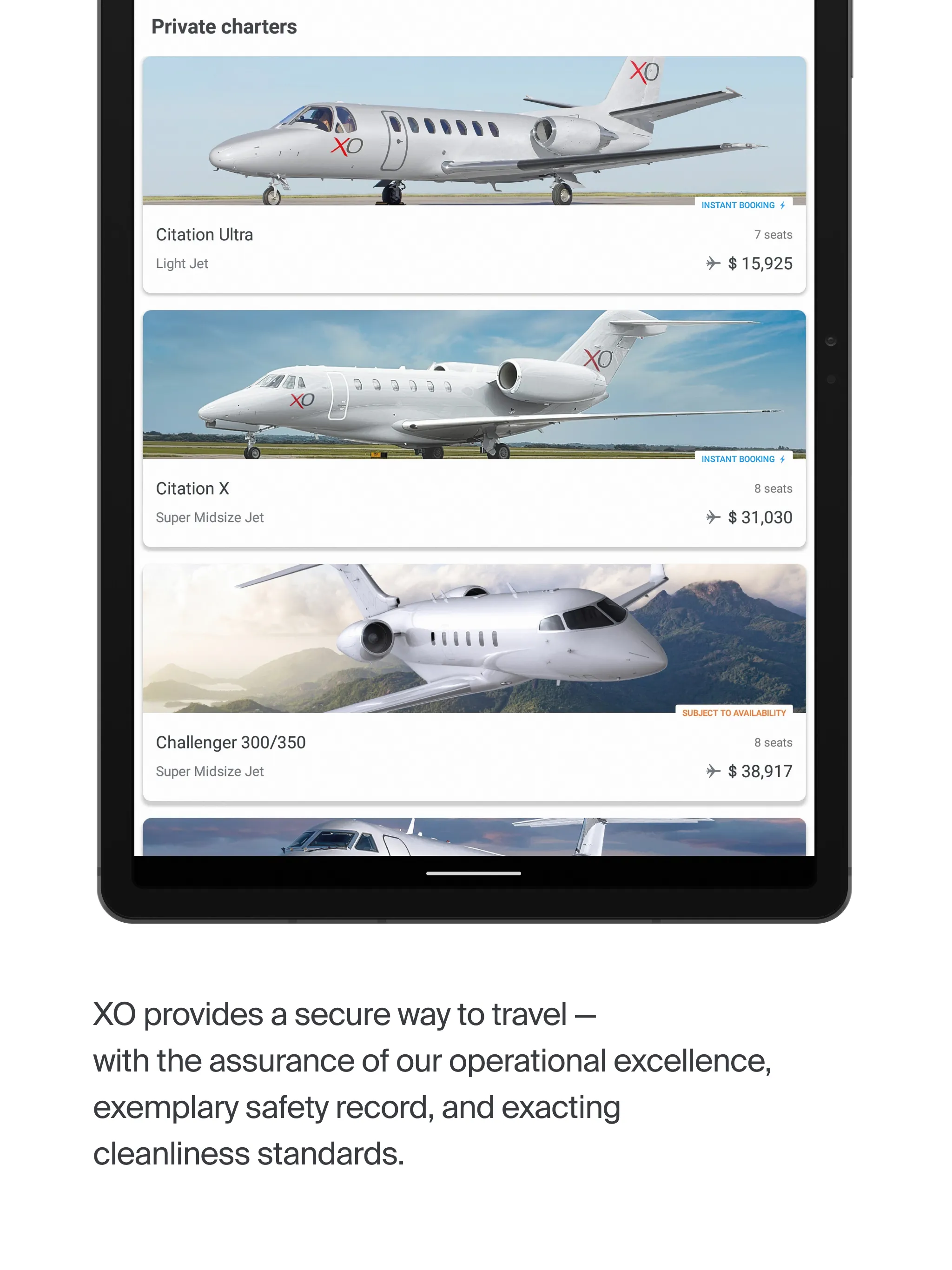 XO - Book a private jet | Indus Appstore | Screenshot