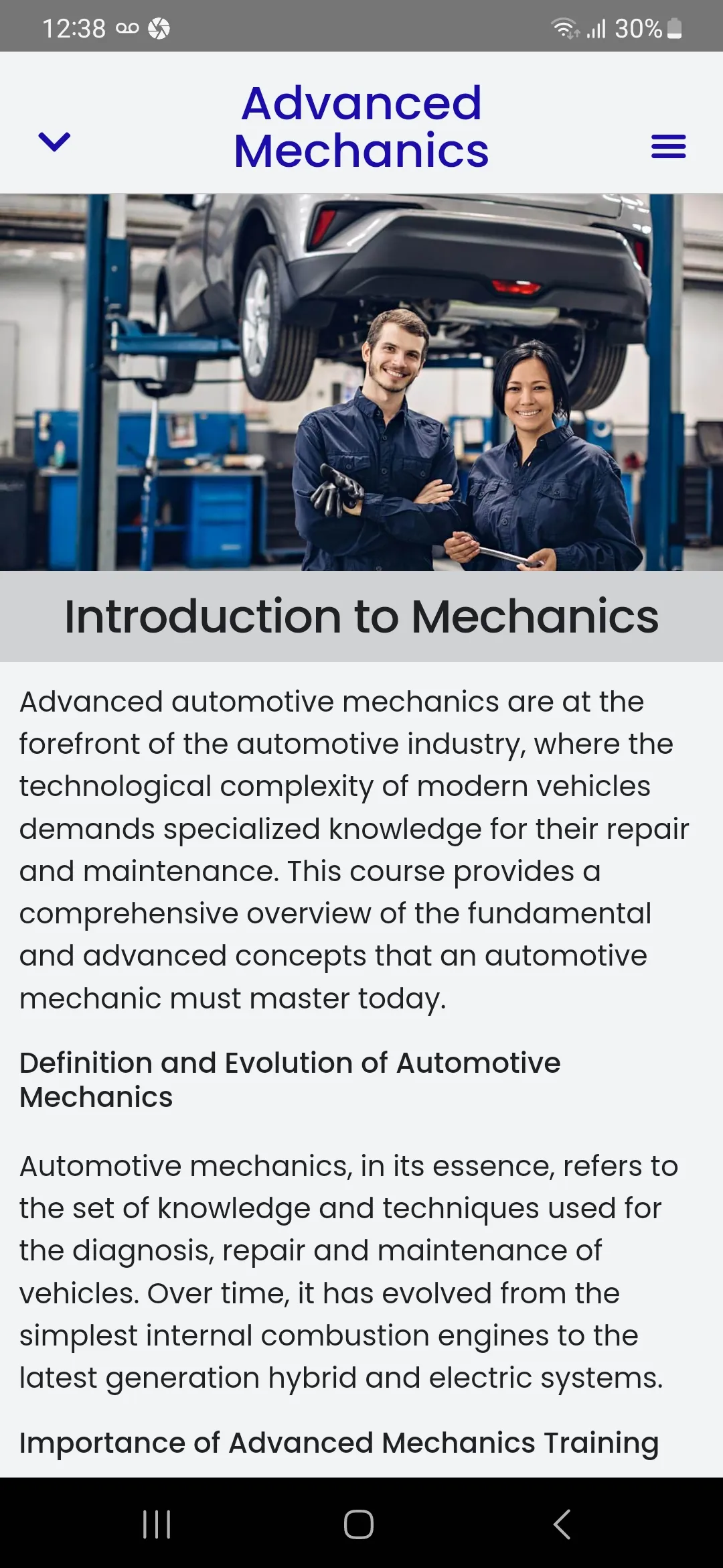 Advanced Mechanics Course | Indus Appstore | Screenshot