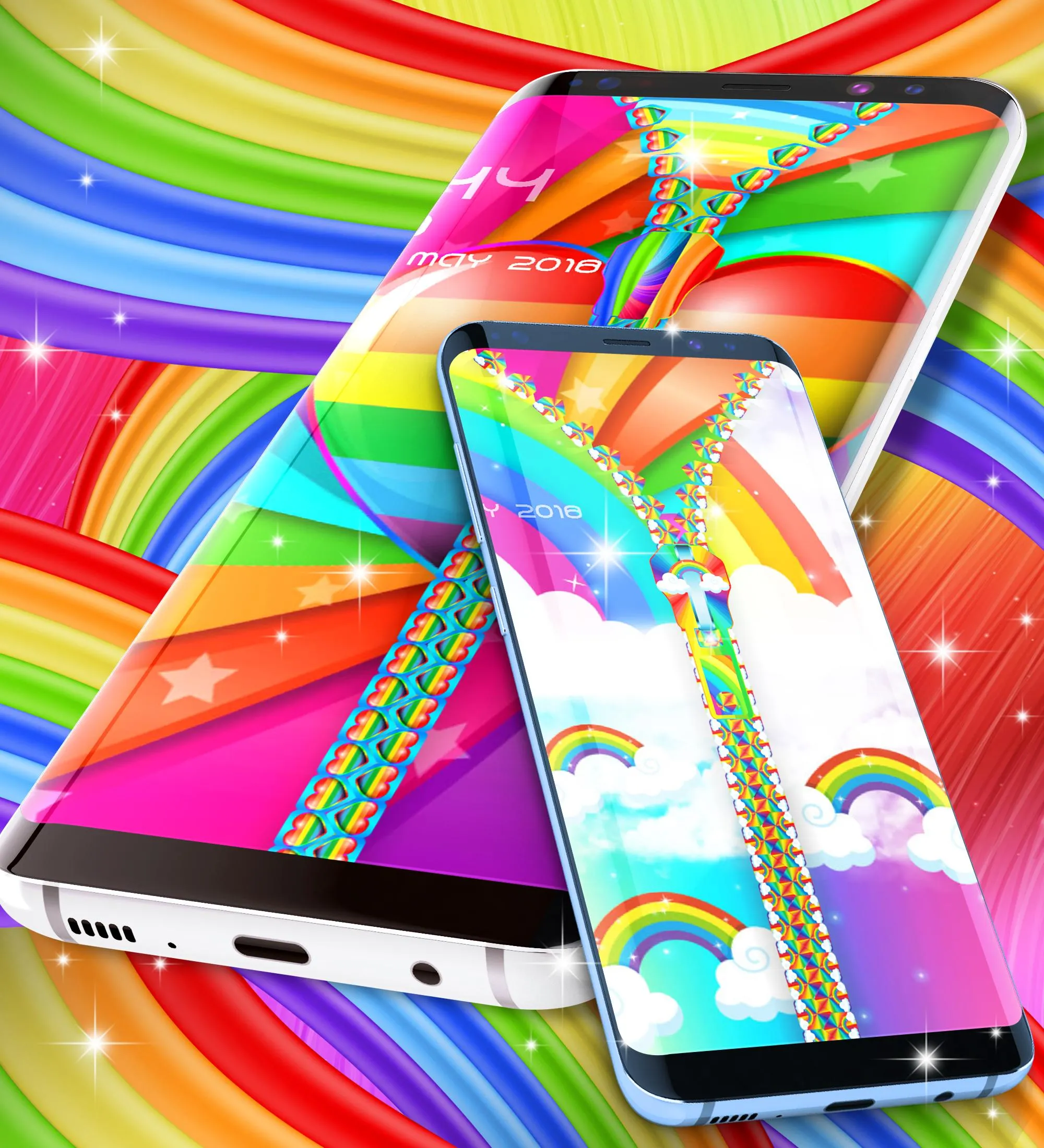 Rainbow lock screen | Indus Appstore | Screenshot