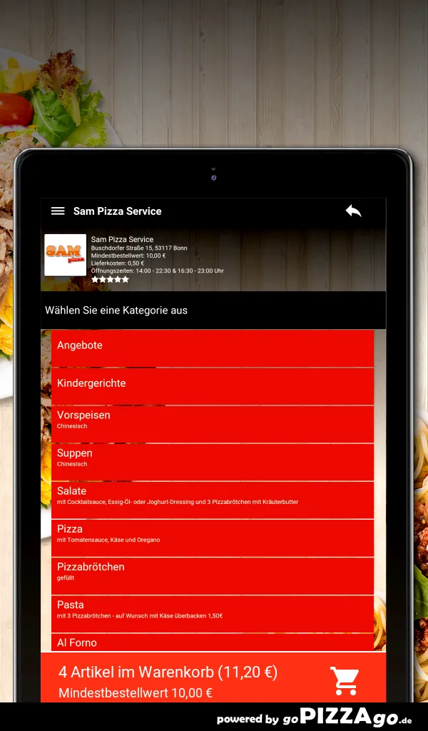 Sam Pizza Service Bonn | Indus Appstore | Screenshot