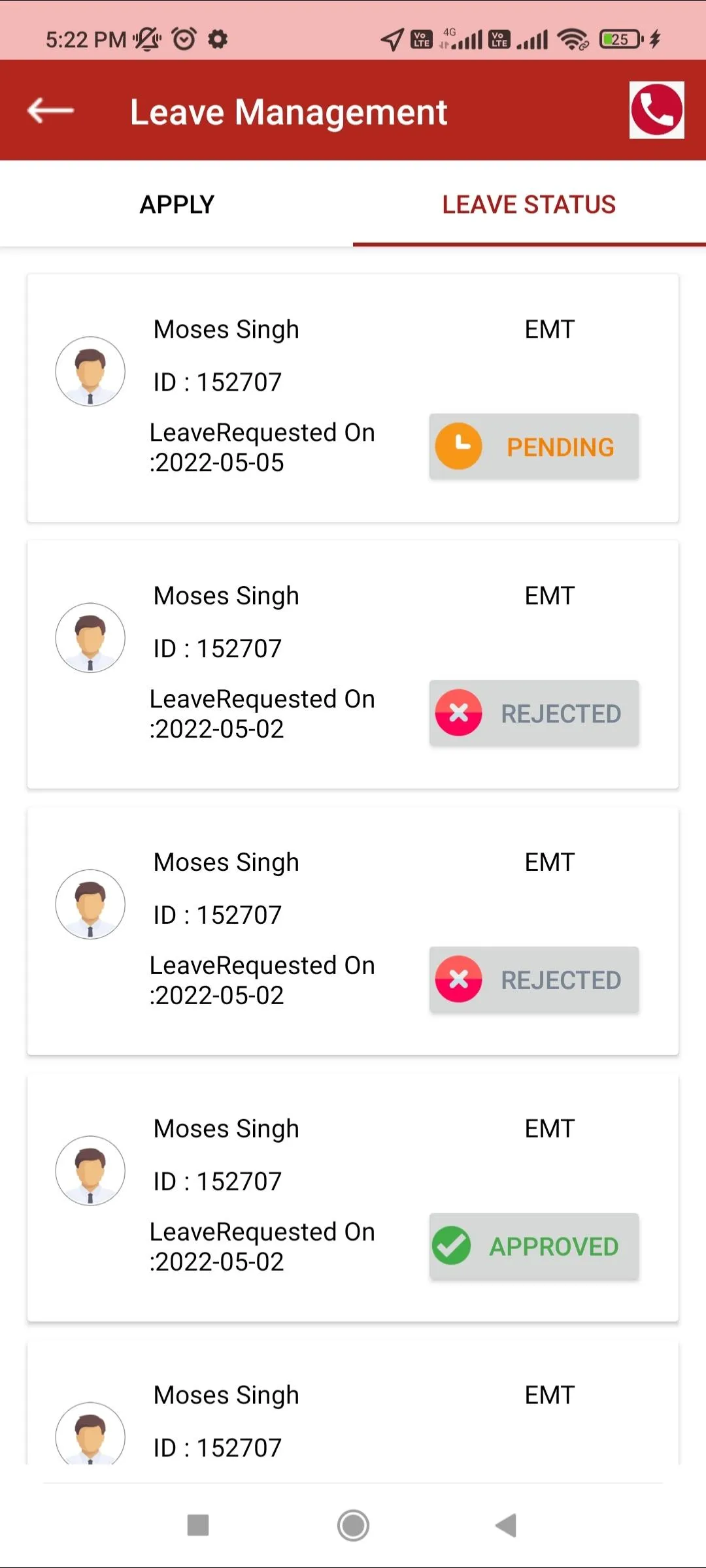 Employee Attendance App | Indus Appstore | Screenshot