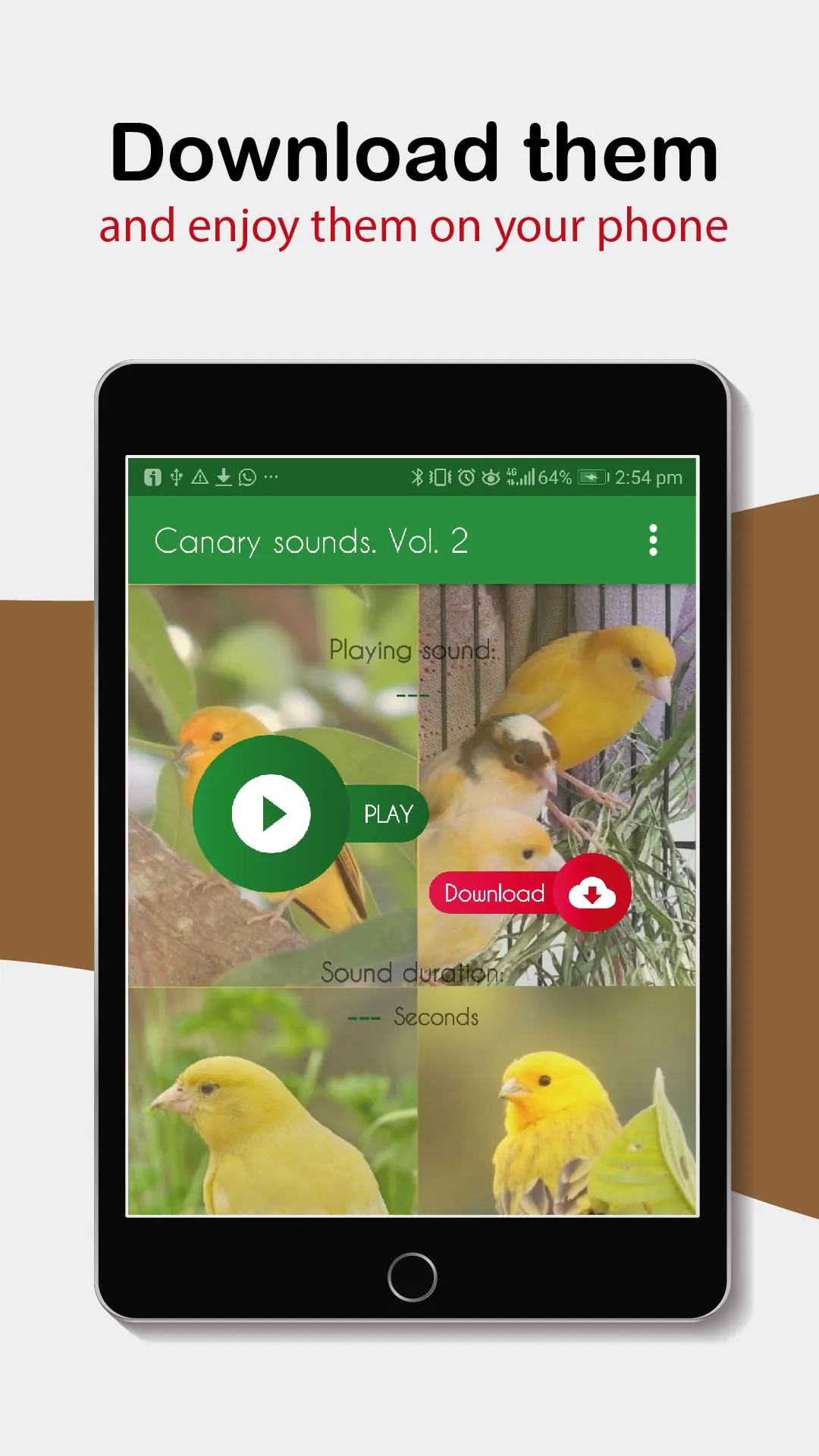 Canary Sounds. nice songs. | Indus Appstore | Screenshot