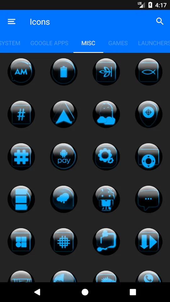 Blue Glass Orb Icon Pack | Indus Appstore | Screenshot