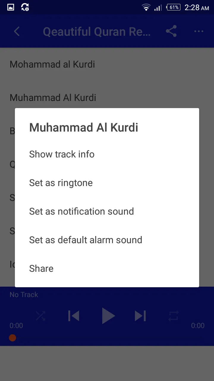 Beautiful Quran Recitation mp3 | Indus Appstore | Screenshot