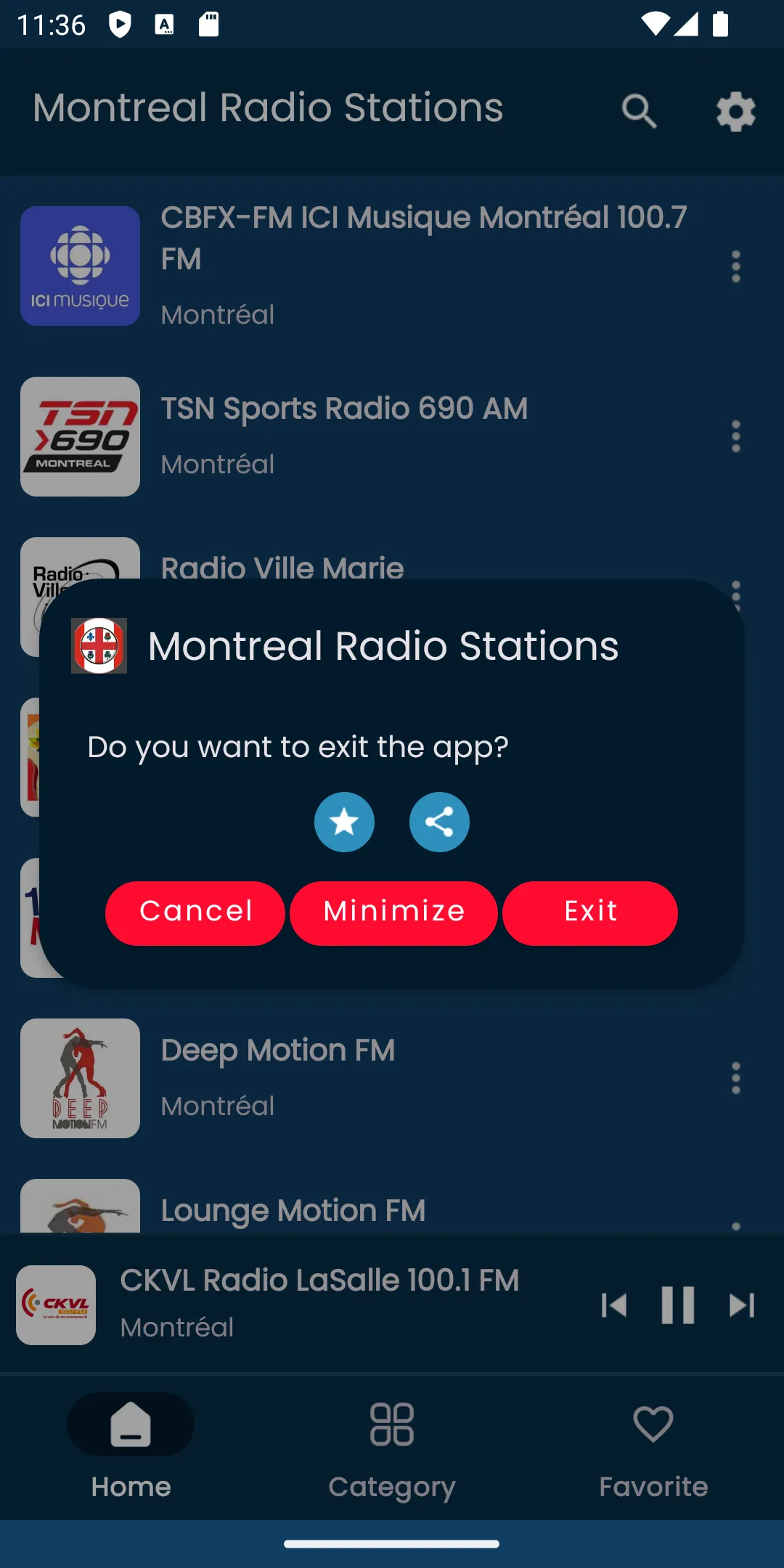 Radios from Montreal | Indus Appstore | Screenshot