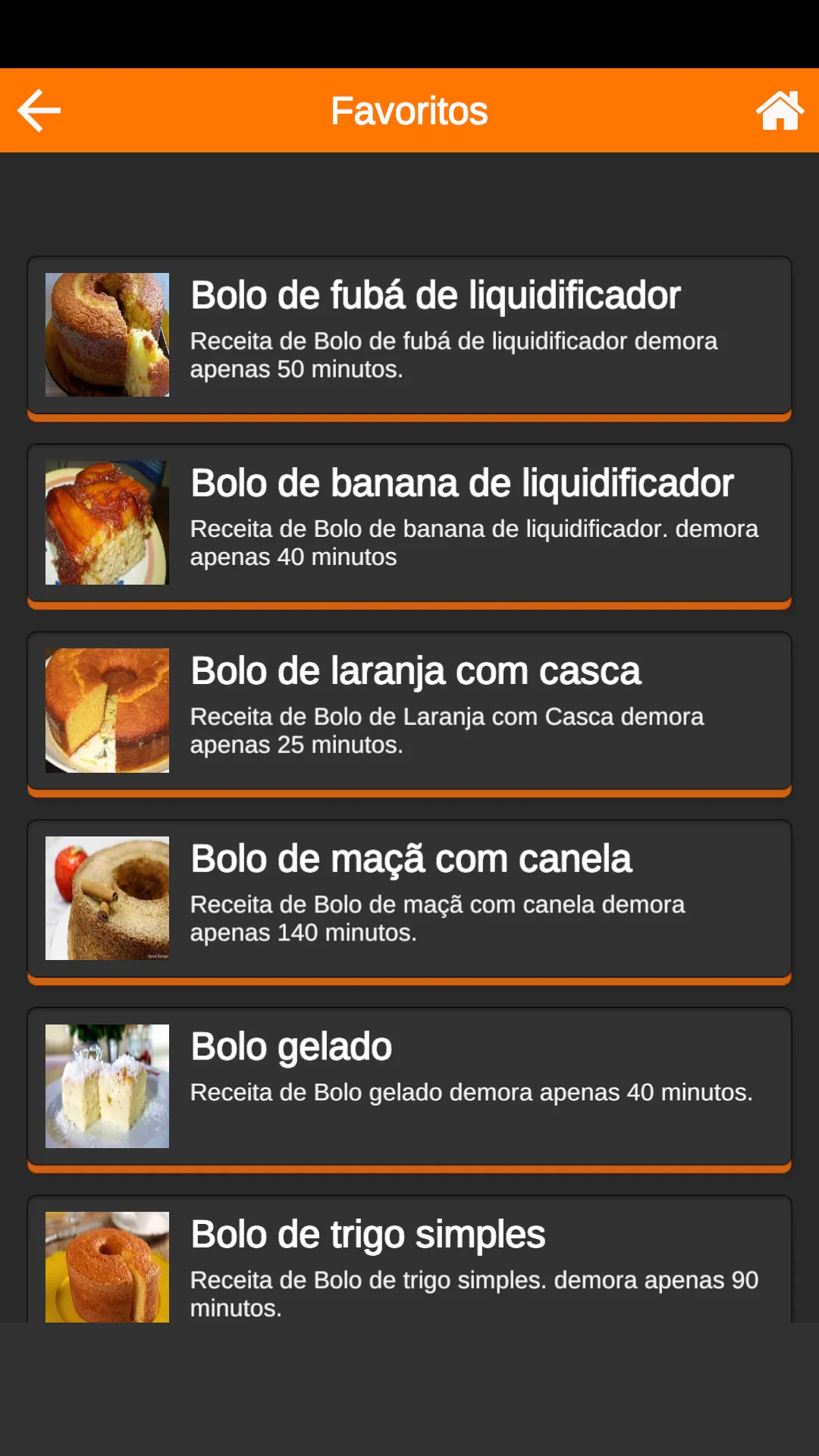 Receitas de Bolos Caseiros | Indus Appstore | Screenshot