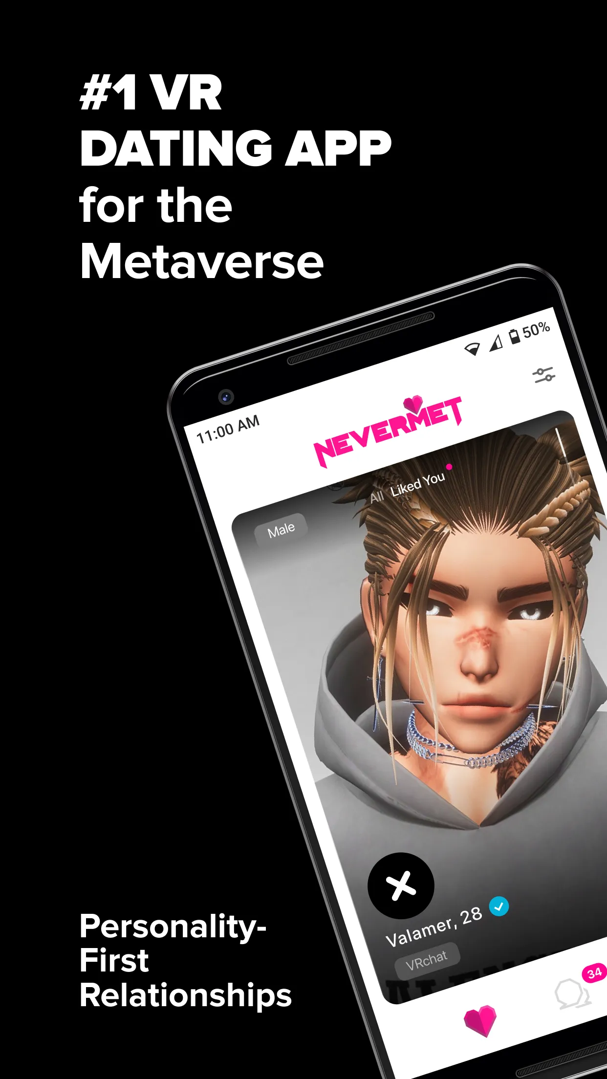 Nevermet - VR Dating Metaverse | Indus Appstore | Screenshot