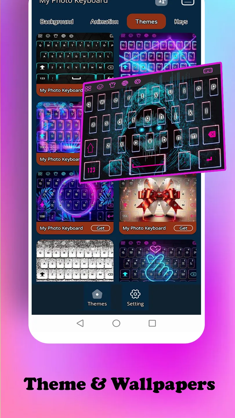 Anonymous Neon Keyboard | Indus Appstore | Screenshot