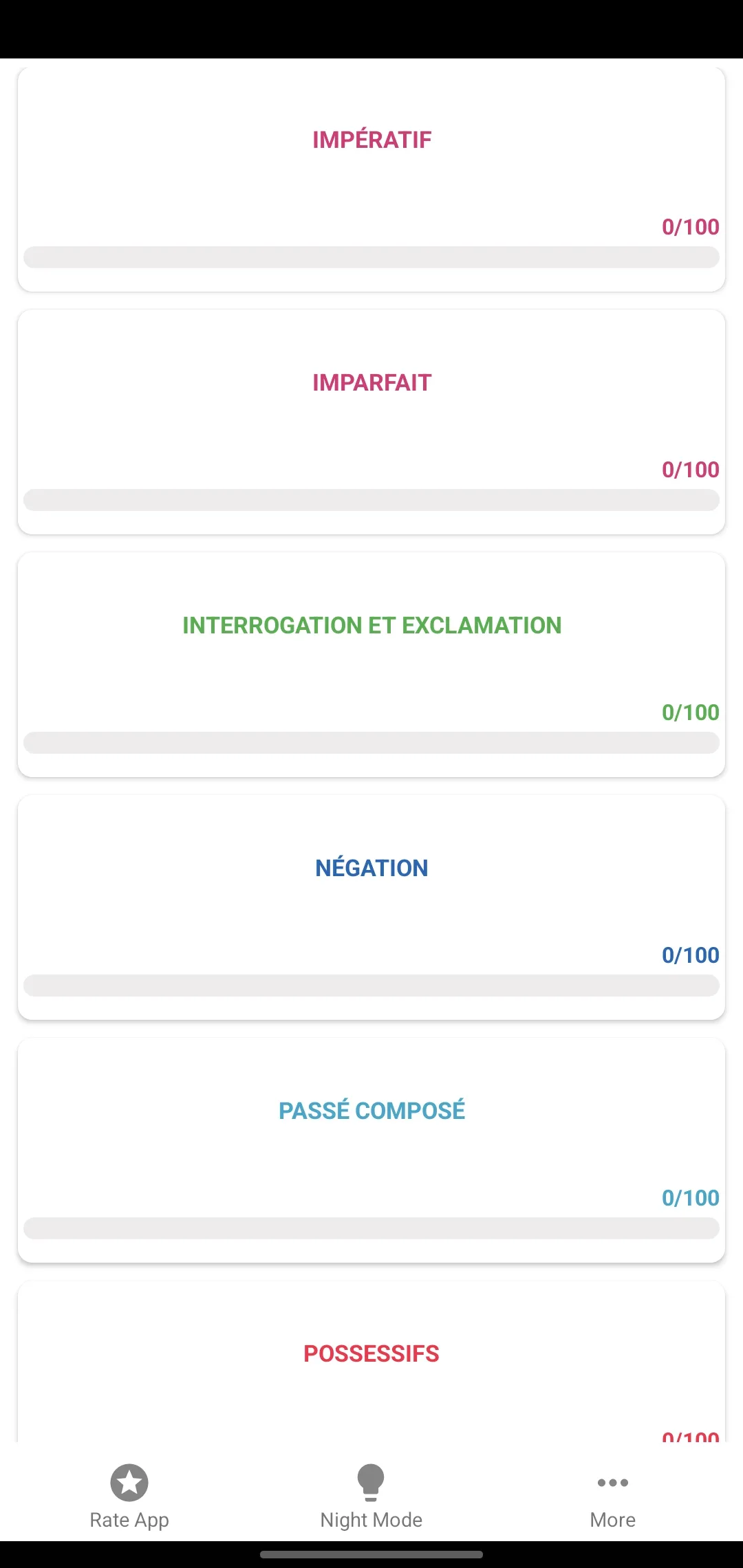 French Grammar Test | Indus Appstore | Screenshot