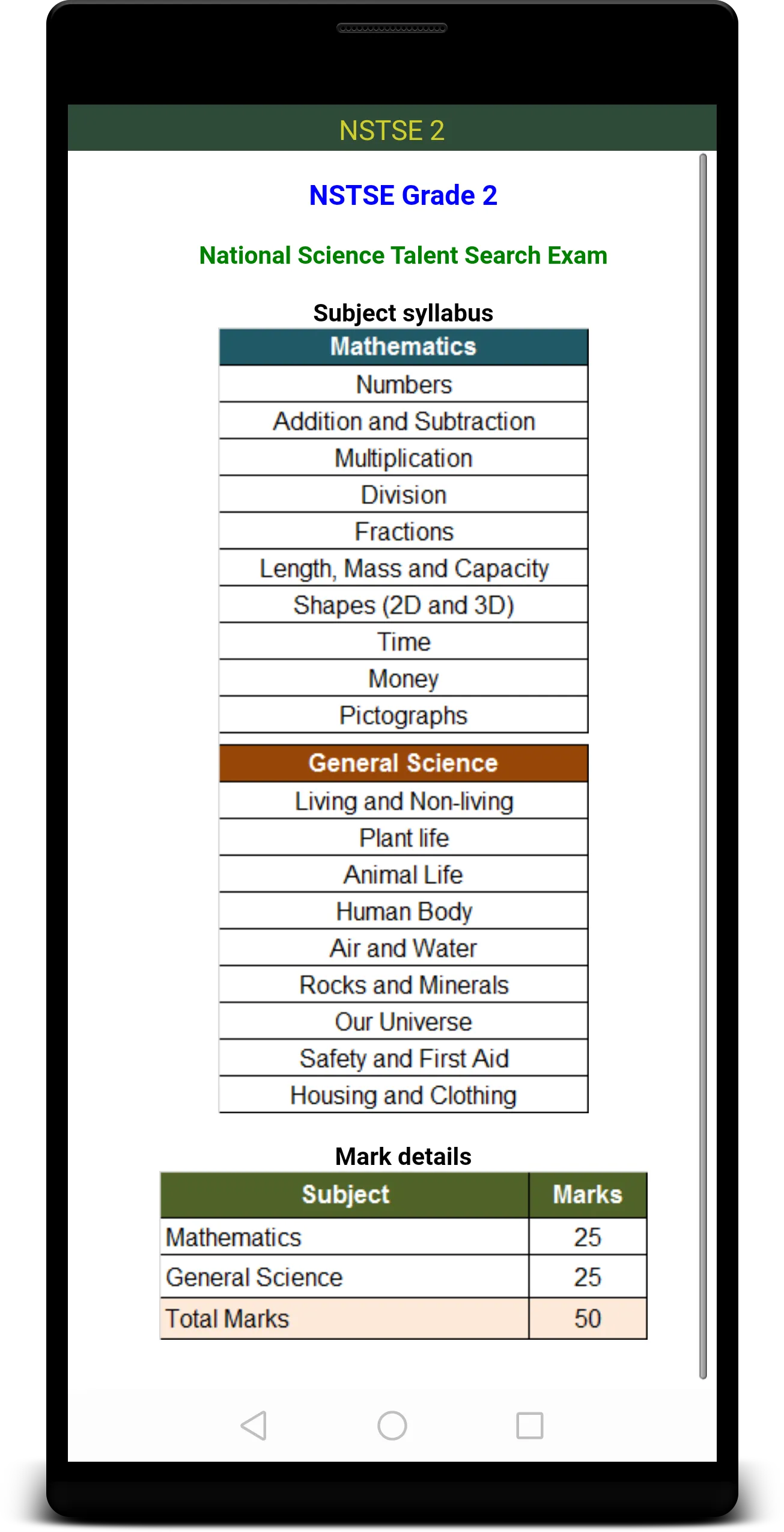 Grade 2 Science Olympiad | Indus Appstore | Screenshot