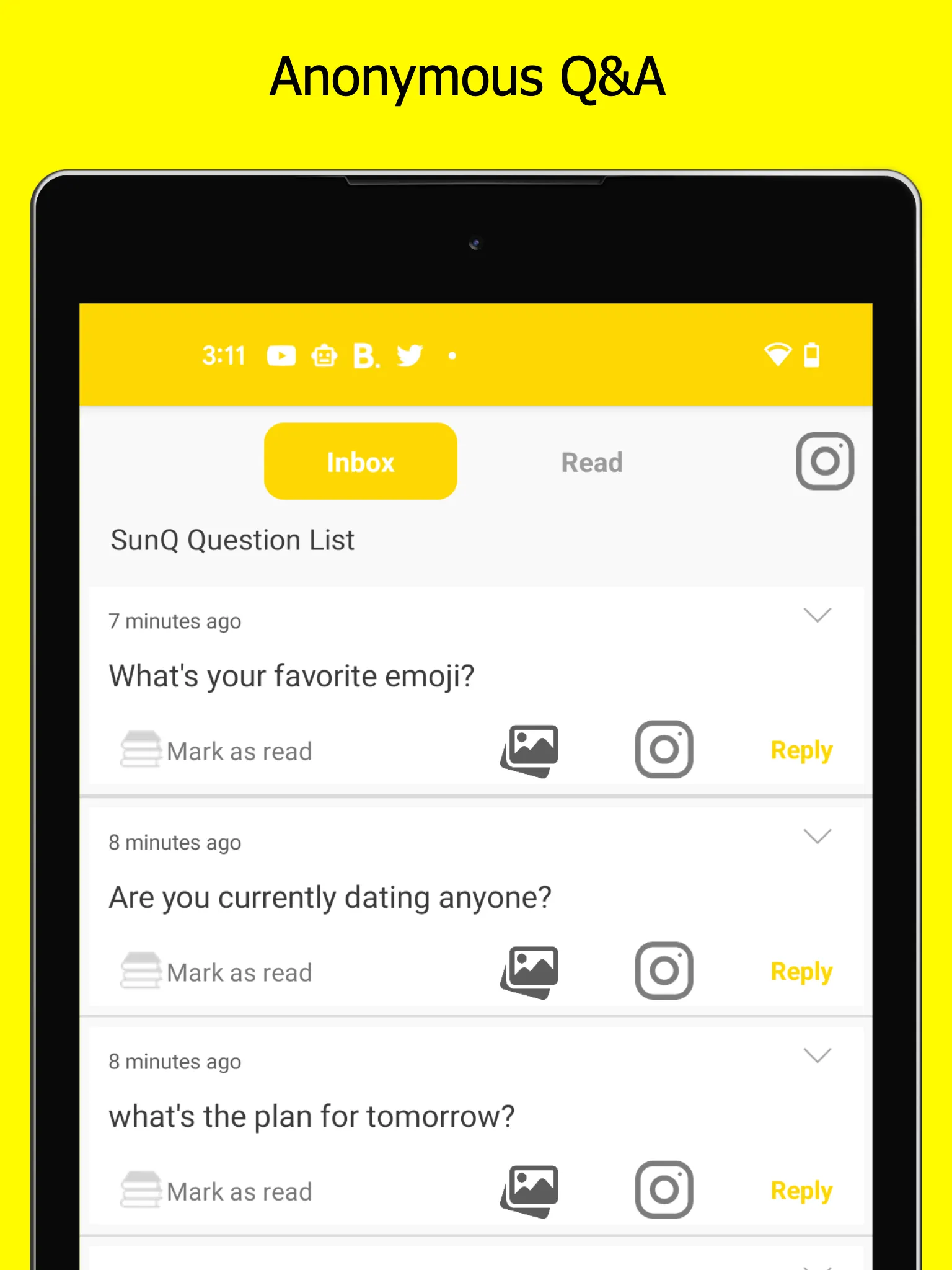 SunQ - anonymous q&a | Indus Appstore | Screenshot