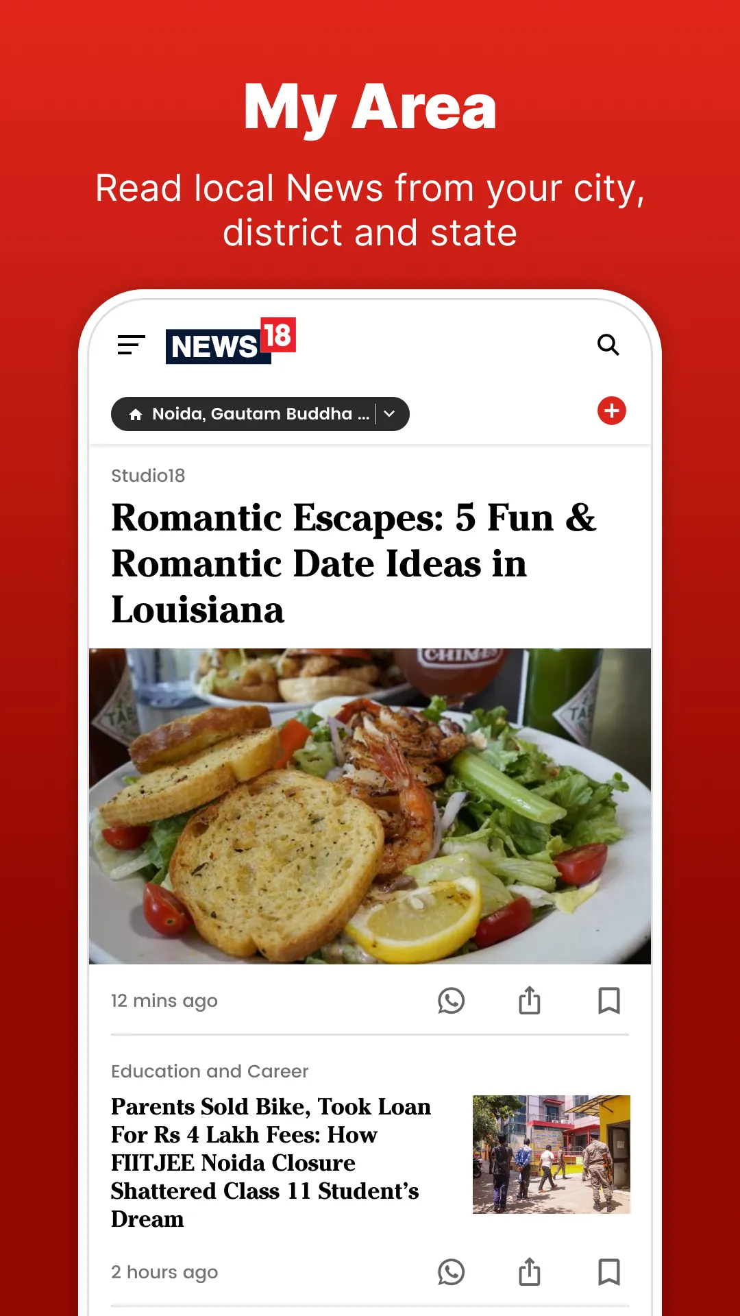 Daily News: News18 Live TV App | Indus Appstore | Screenshot