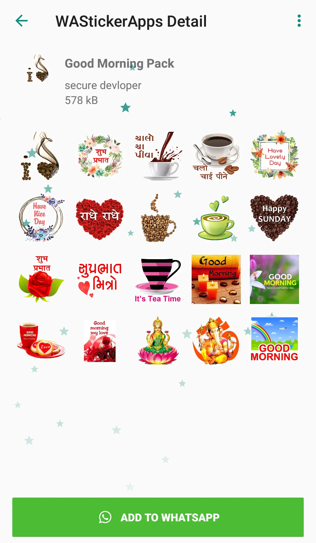 Good Morning Stickers | Indus Appstore | Screenshot