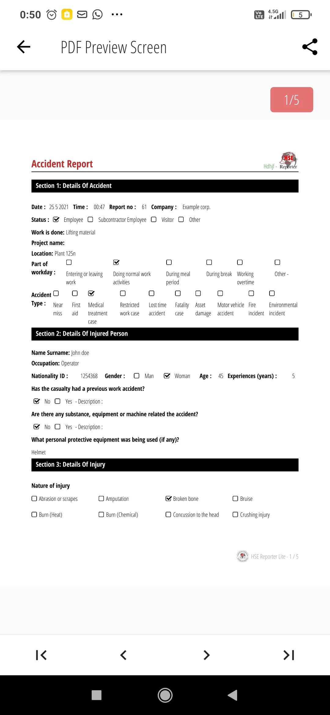 HSE Reporter Lite | Indus Appstore | Screenshot