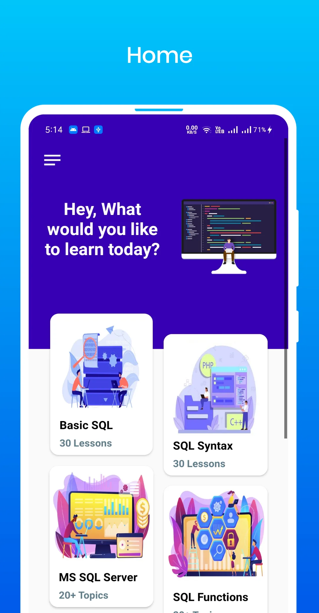 Learn SQL | Indus Appstore | Screenshot