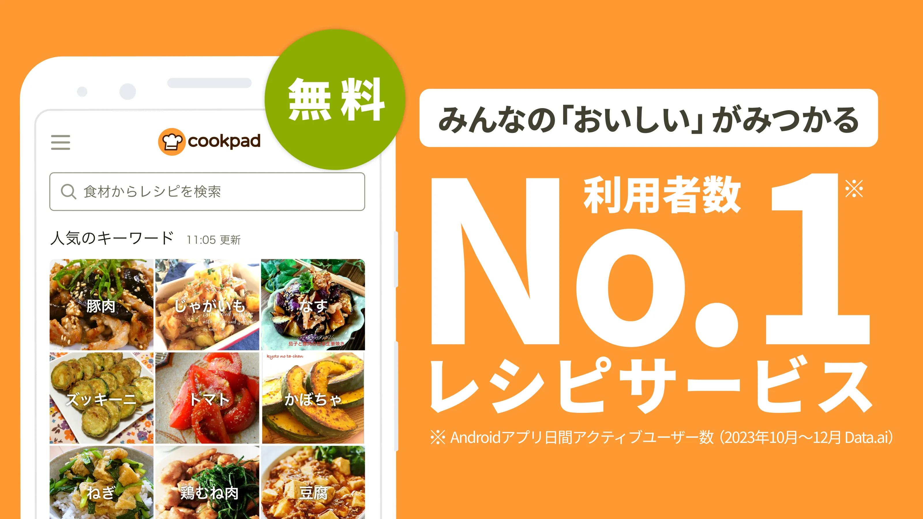 クックパッド -みんなが作ってる料理レシピで、ご飯をおいしく | Indus Appstore | Screenshot